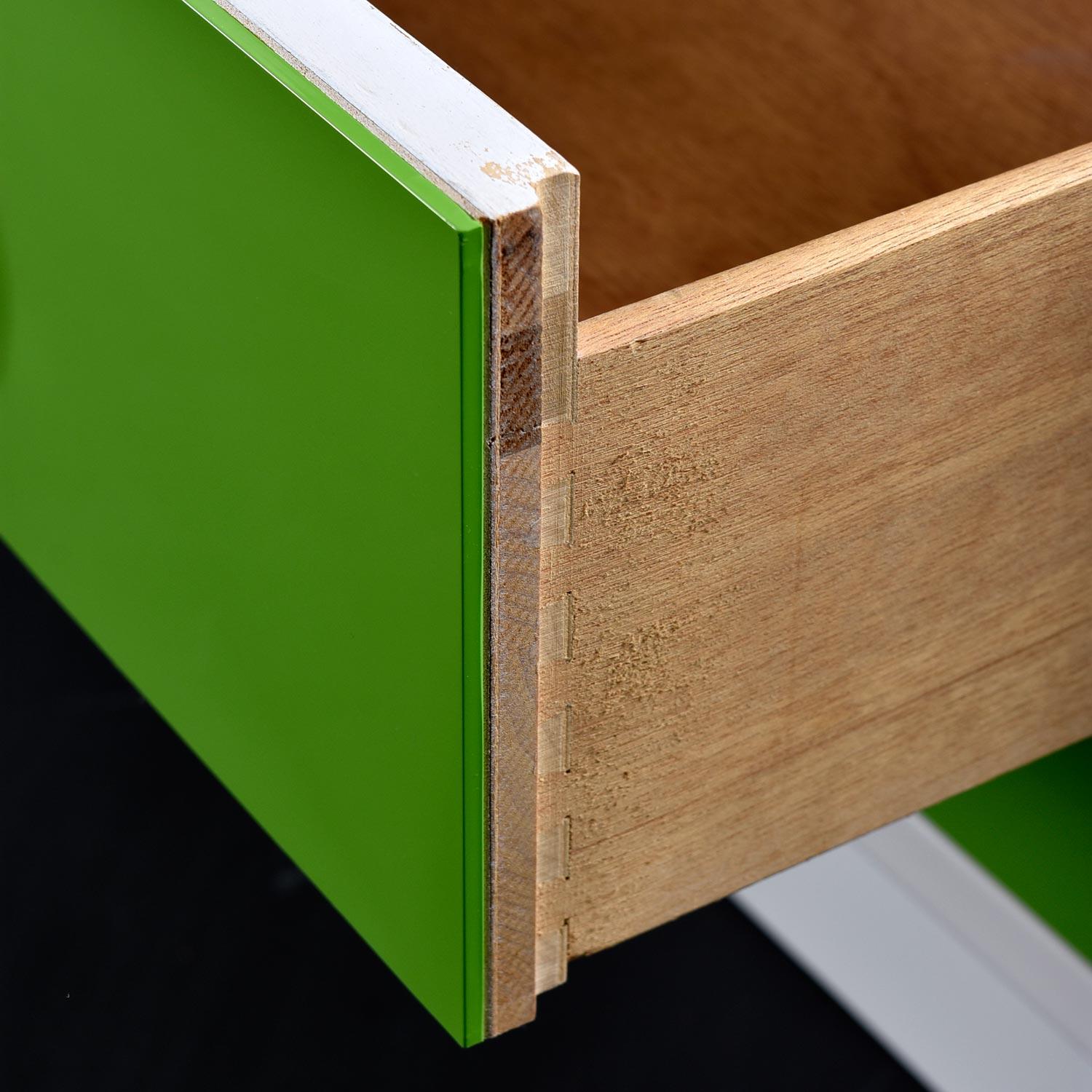 American Pair of Raymond Loewy Inspired Green Chapter One Nightstands by Broyhill Premier