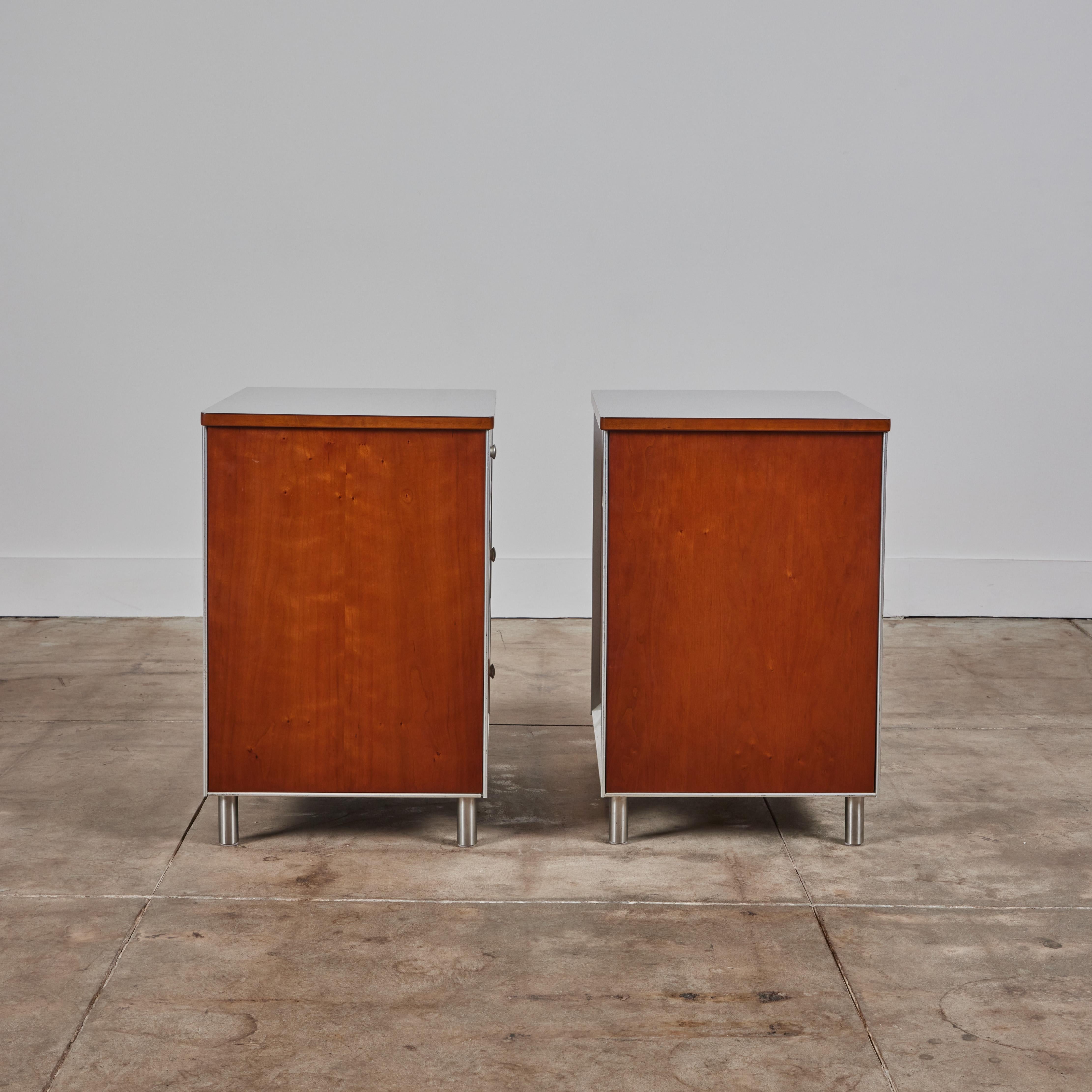 Mid-Century Modern Pair of Raymond Loewy Nightstands for Hill-Rom Company