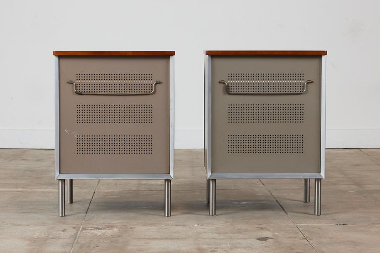 Mid-20th Century Pair of Raymond Loewy Nightstands for Hill-Rom Company For Sale