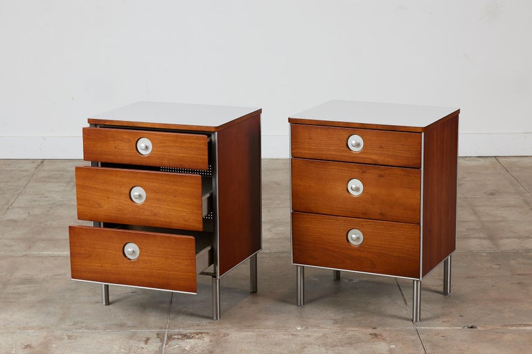 Pair of Raymond Loewy Nightstands for Hill-Rom Company For Sale 1