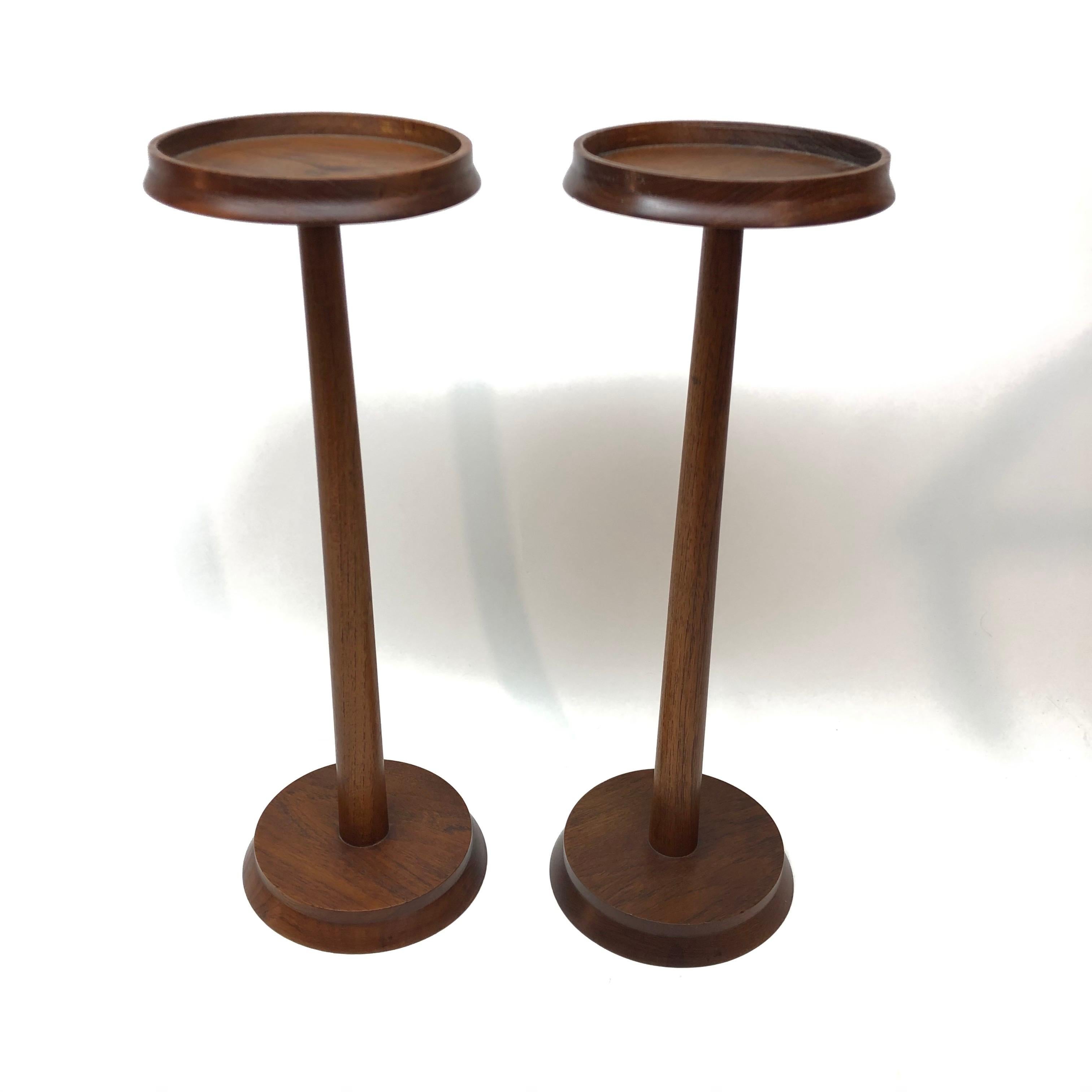 Pair of Raymor Teak Side Small Stands 1