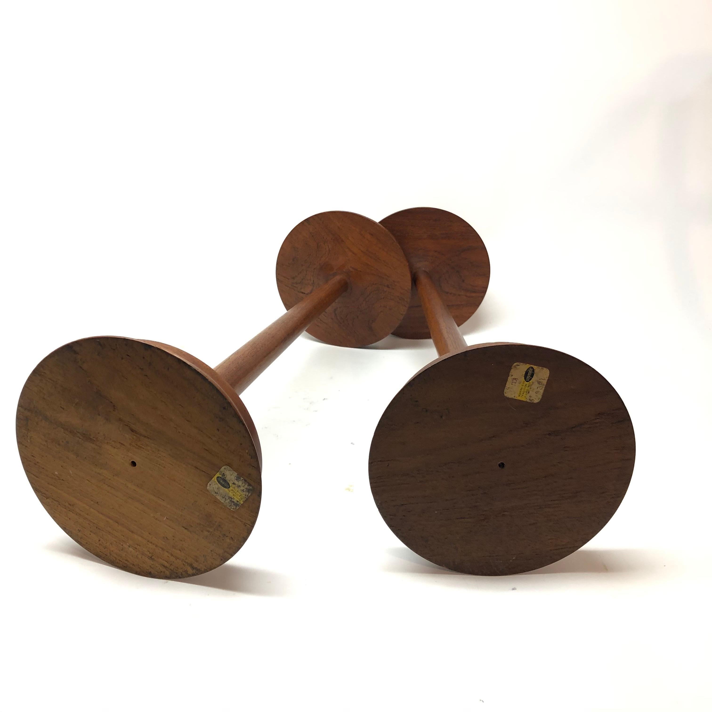 Pair of Raymor Teak Side Small Stands 4