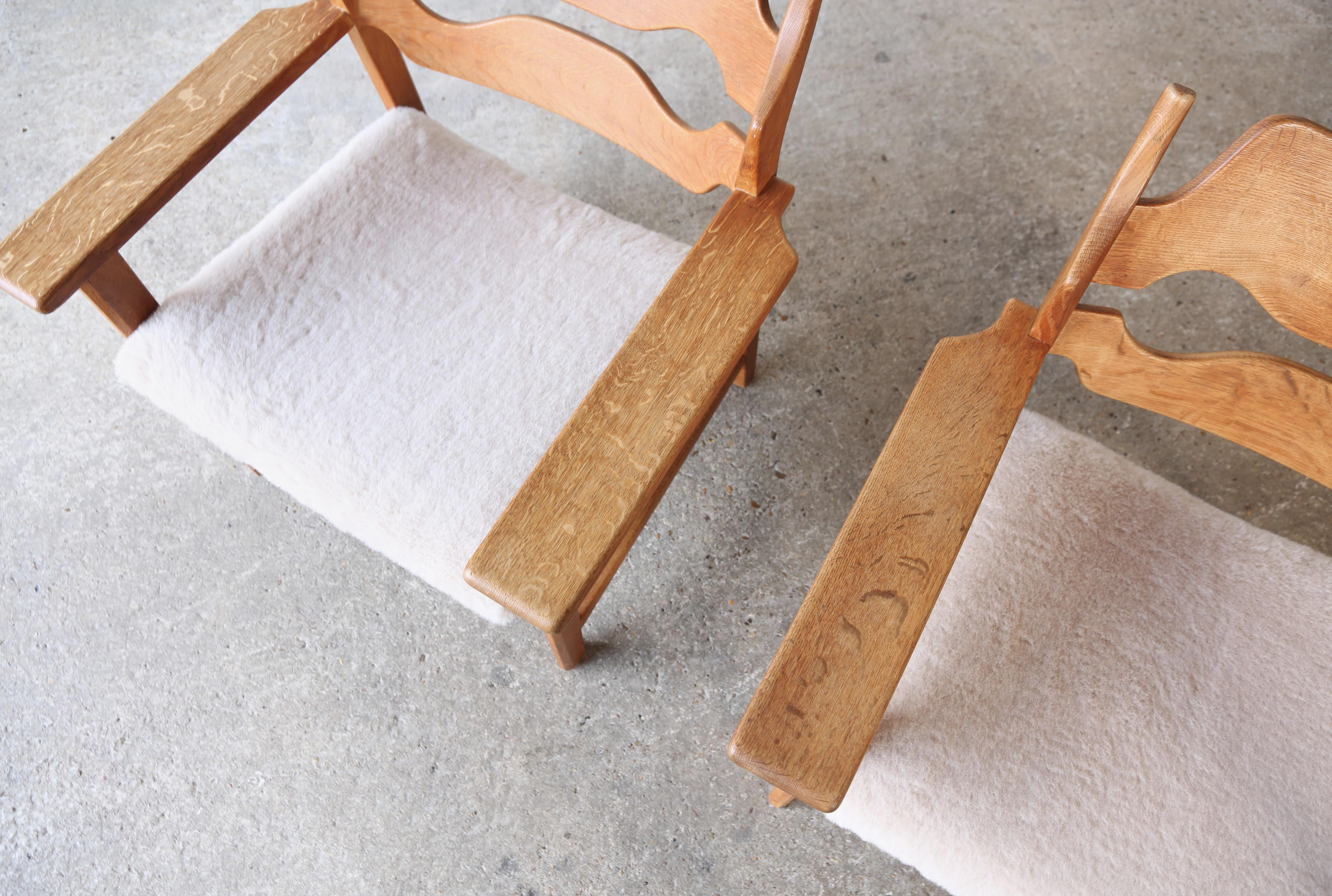 Pair of Razor Blade Armchairs by Henning Kjærnulf 'Kjaernulf', Denmark, 1960s 9