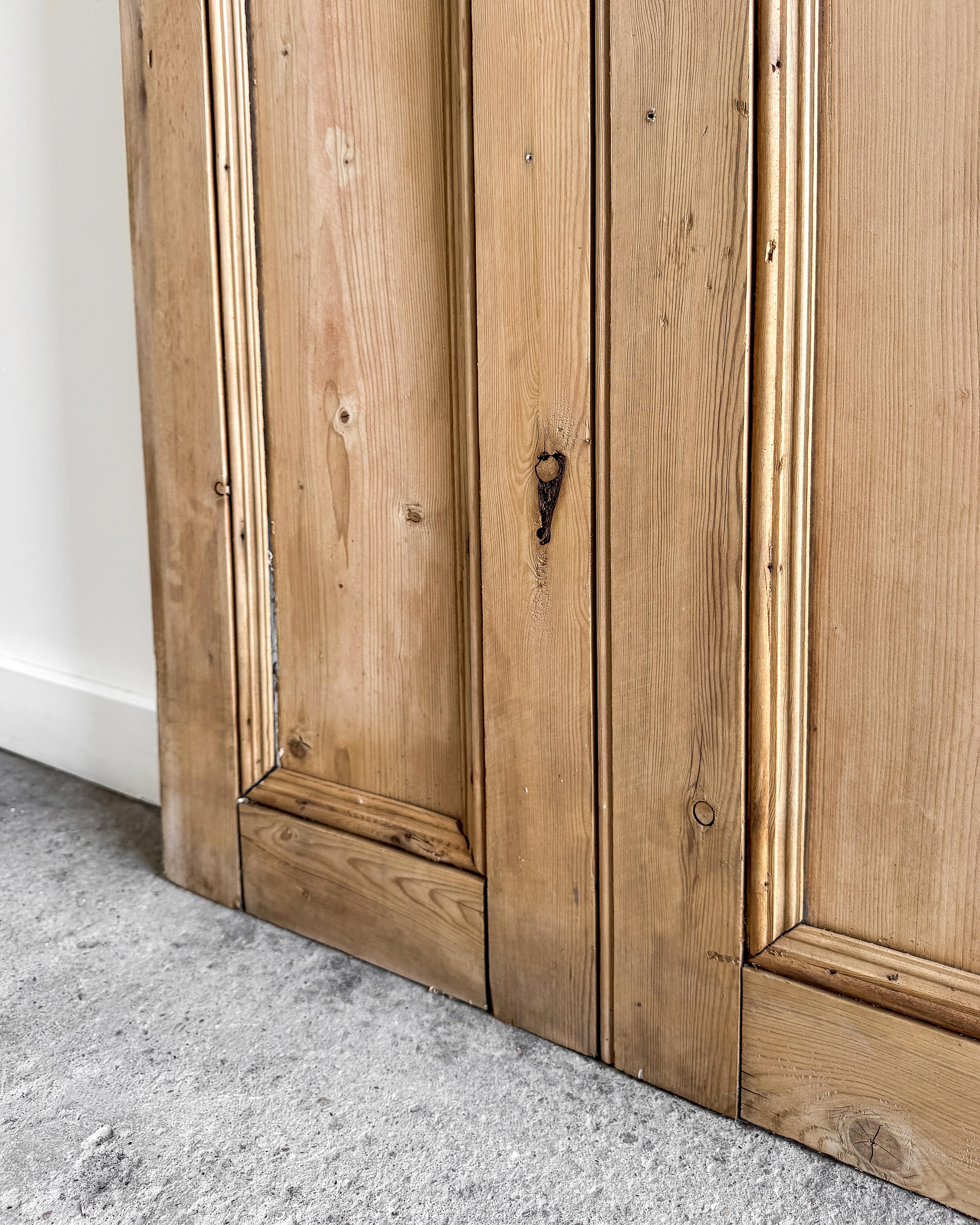 Pair of Reclaimed 19th Century English Pine Cupboard Doors For Sale 6