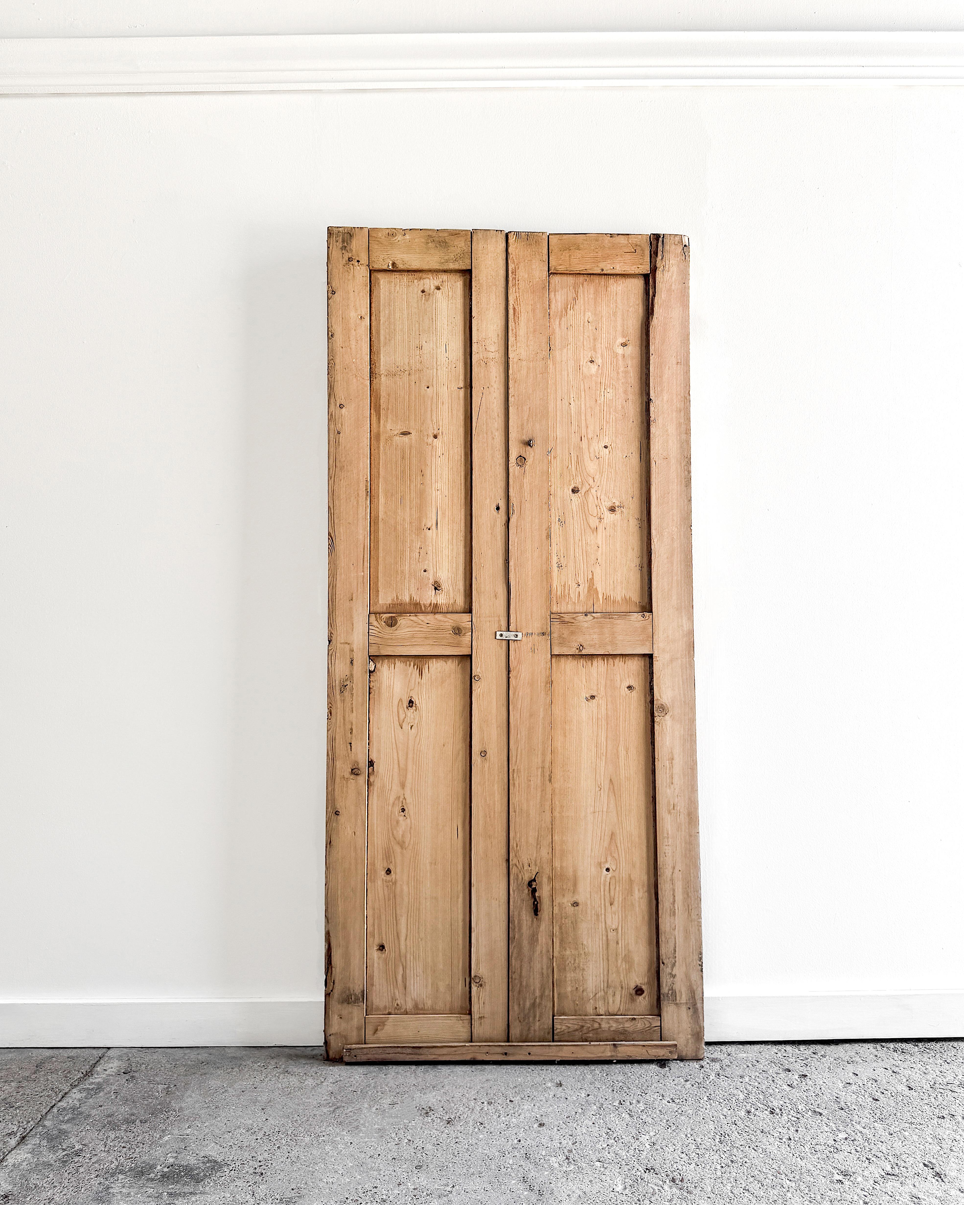 Pair of Reclaimed 19th Century English Pine Cupboard Doors For Sale 7