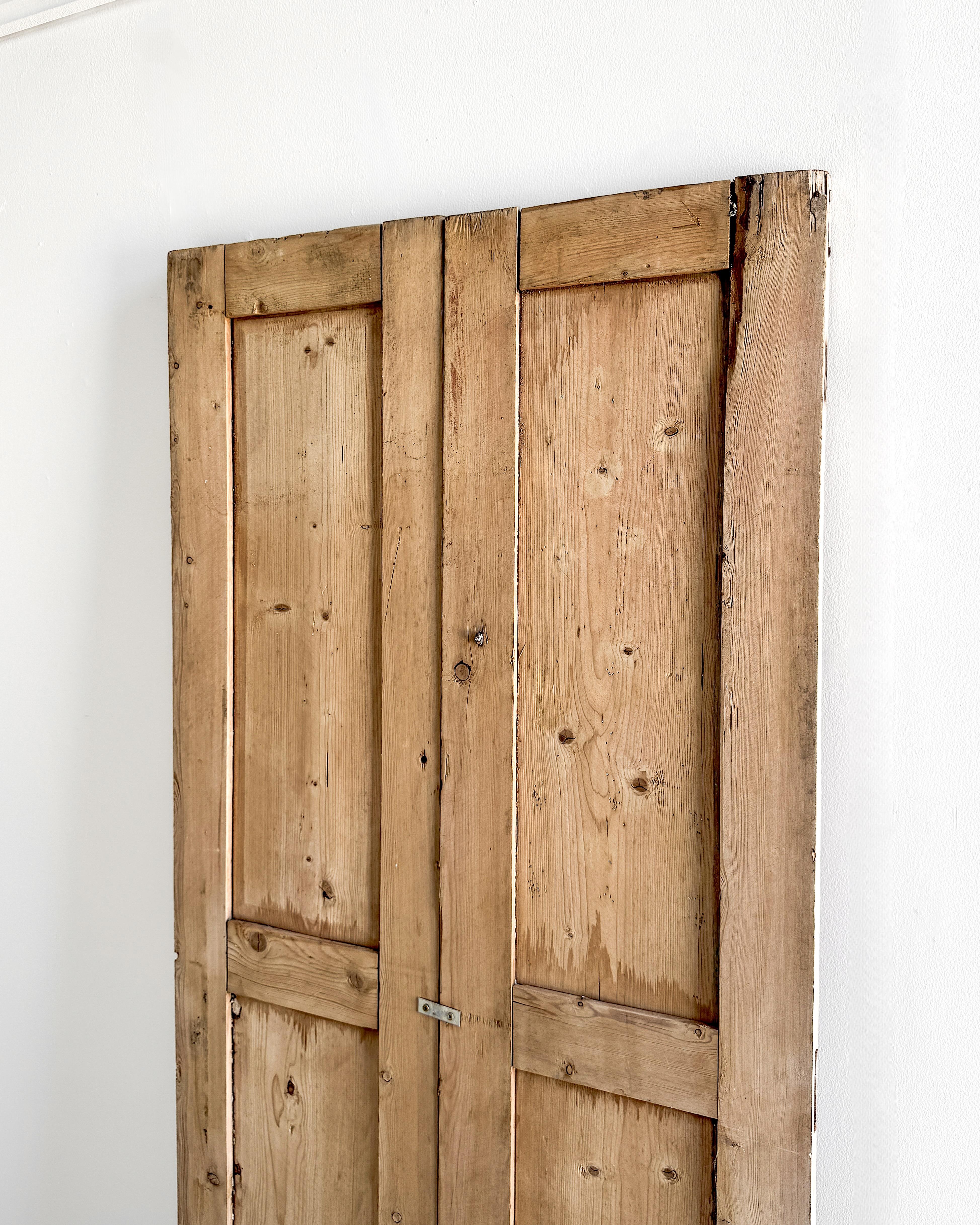 Pair of Reclaimed 19th Century English Pine Cupboard Doors For Sale 9
