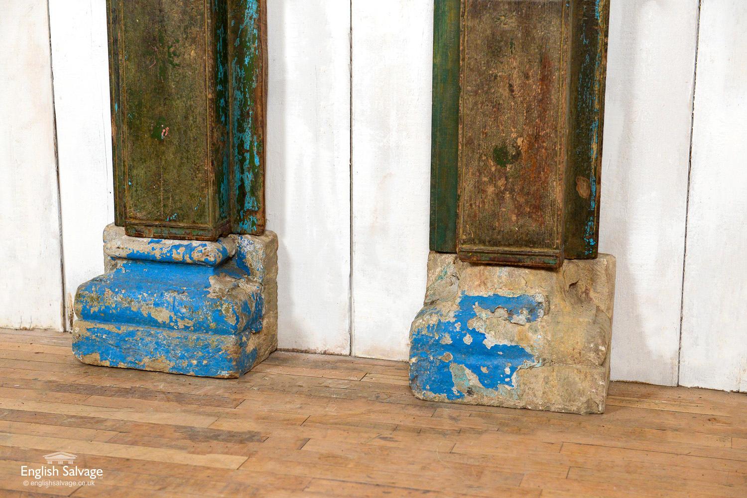 Pair of Reclaimed Antique Indian Pillars, 20th Century For Sale 1