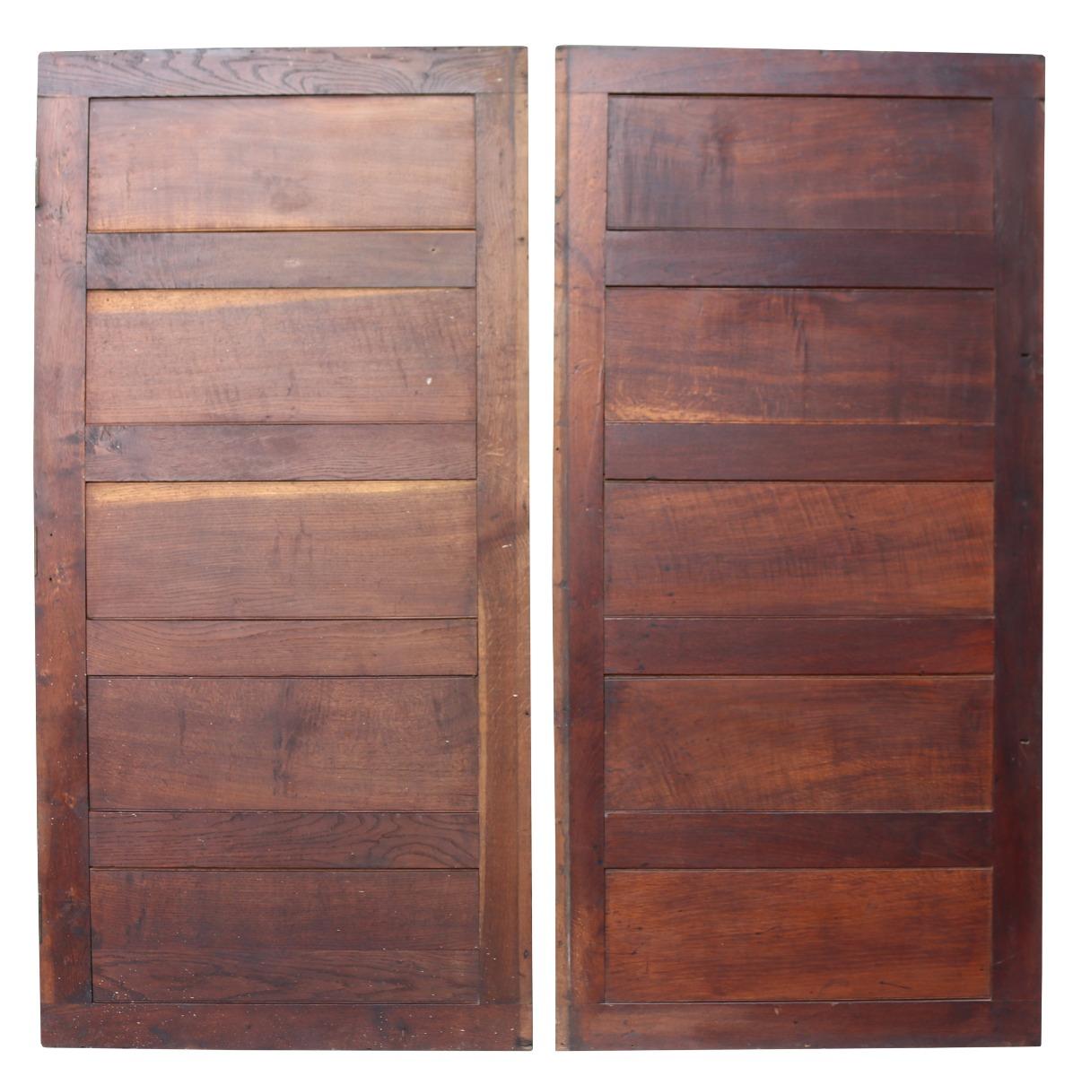 A good quality pair of reclaimed oak panels, also suitable for use as doors

These have a wax finish on the front, bare finish on the reverse side.