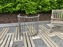 Pair of Reclaimed Architectural Cast Iron Curved Railing Tree Guard Garden Piece
