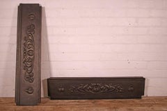 Pair of Reclaimed Art Nouveau Cast Iron Stair Risers by St Pancras Iron Work Co.