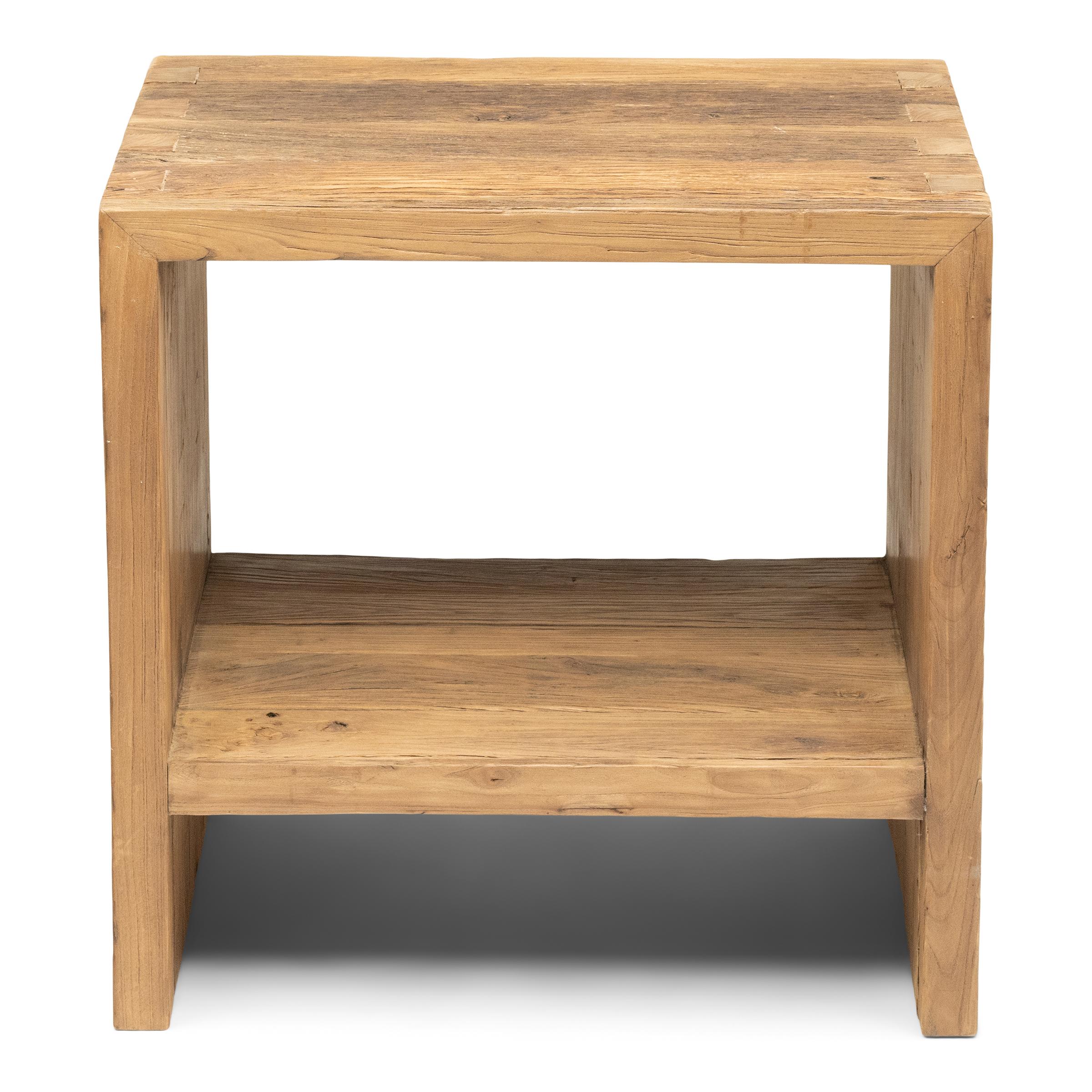 Pair of Reclaimed Elm Side Tables en venta 3