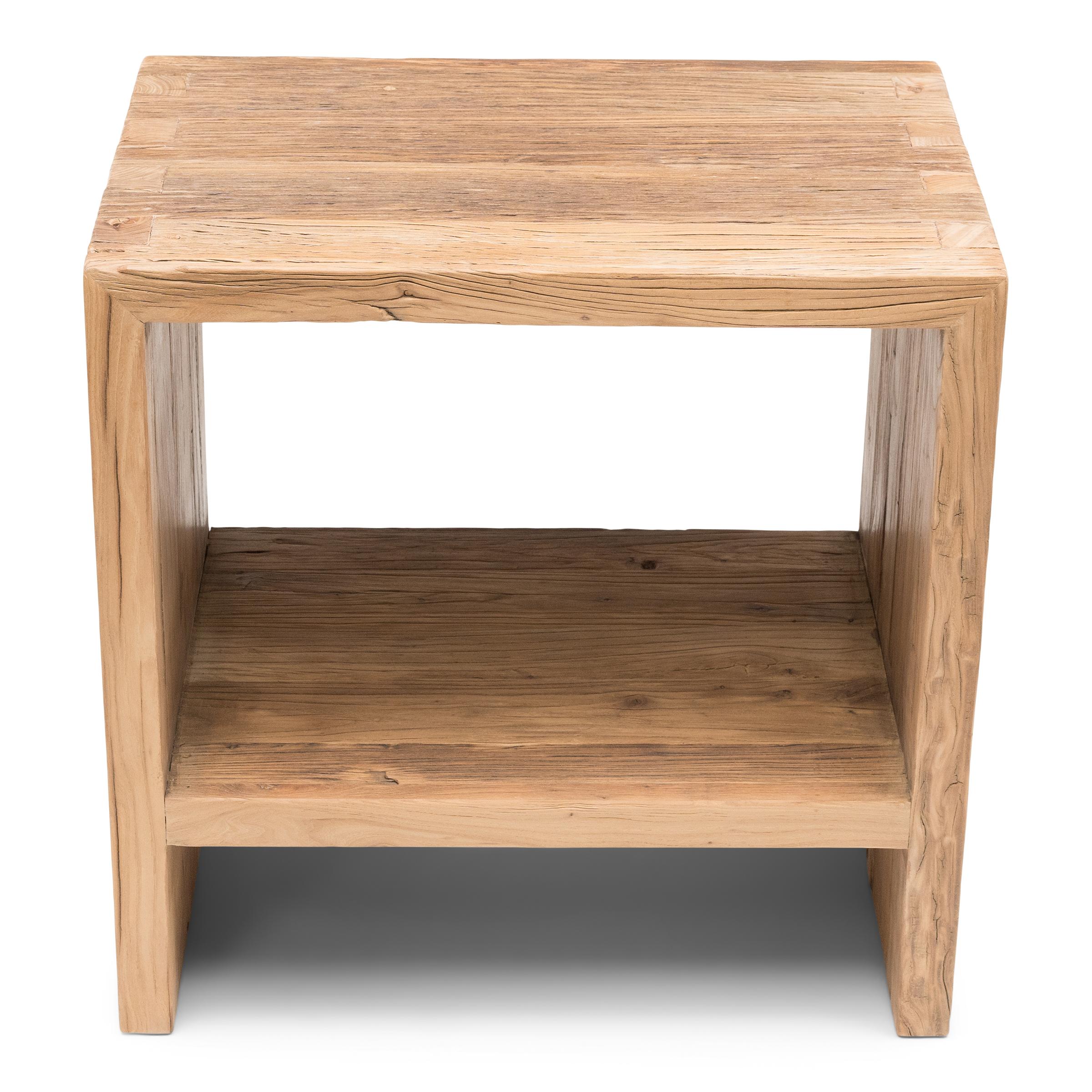 XXIe siècle et contemporain Paire de tables d'appoint en orme recyclé en vente
