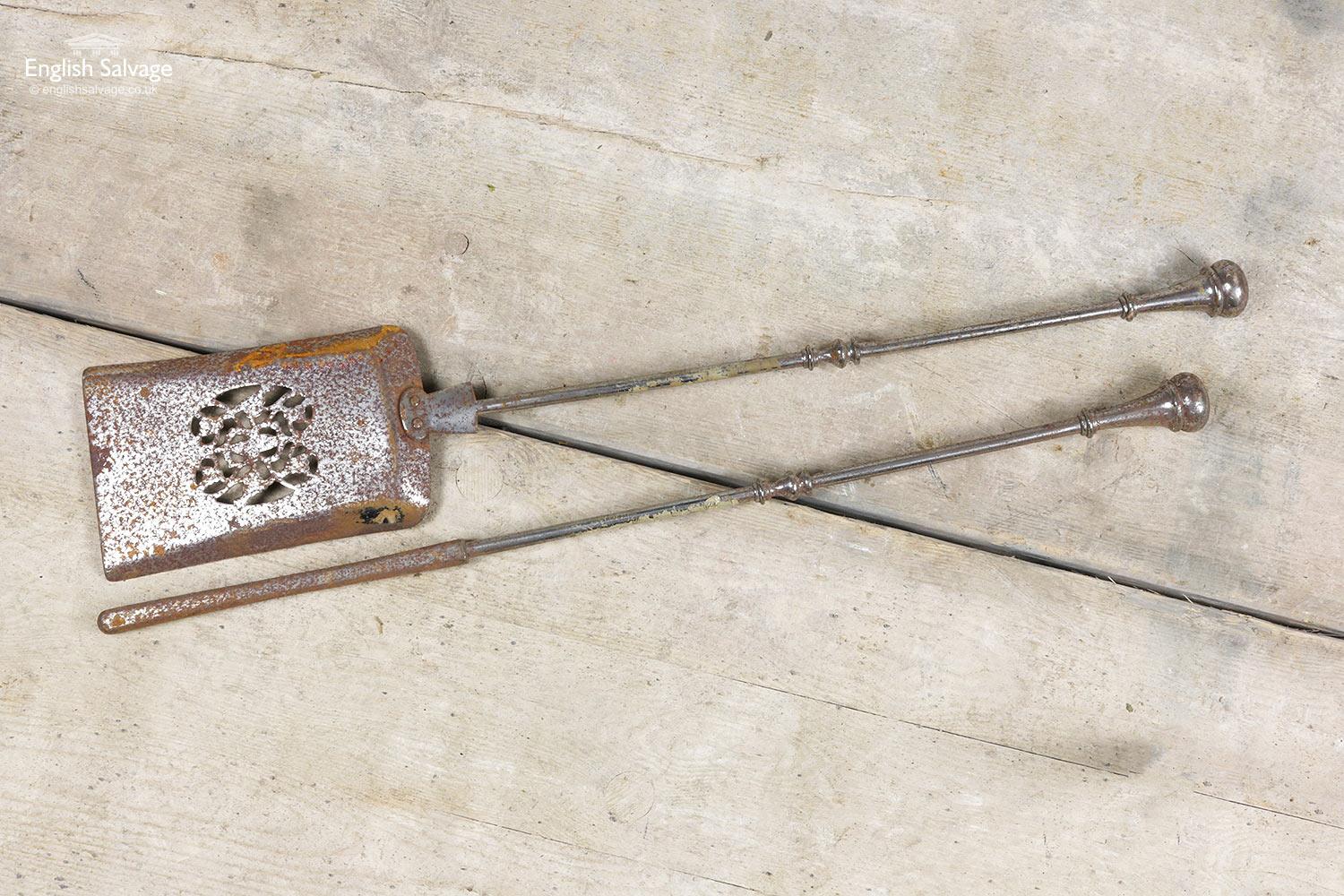 European Pair of Reclaimed Fire Tools, 20th Century For Sale