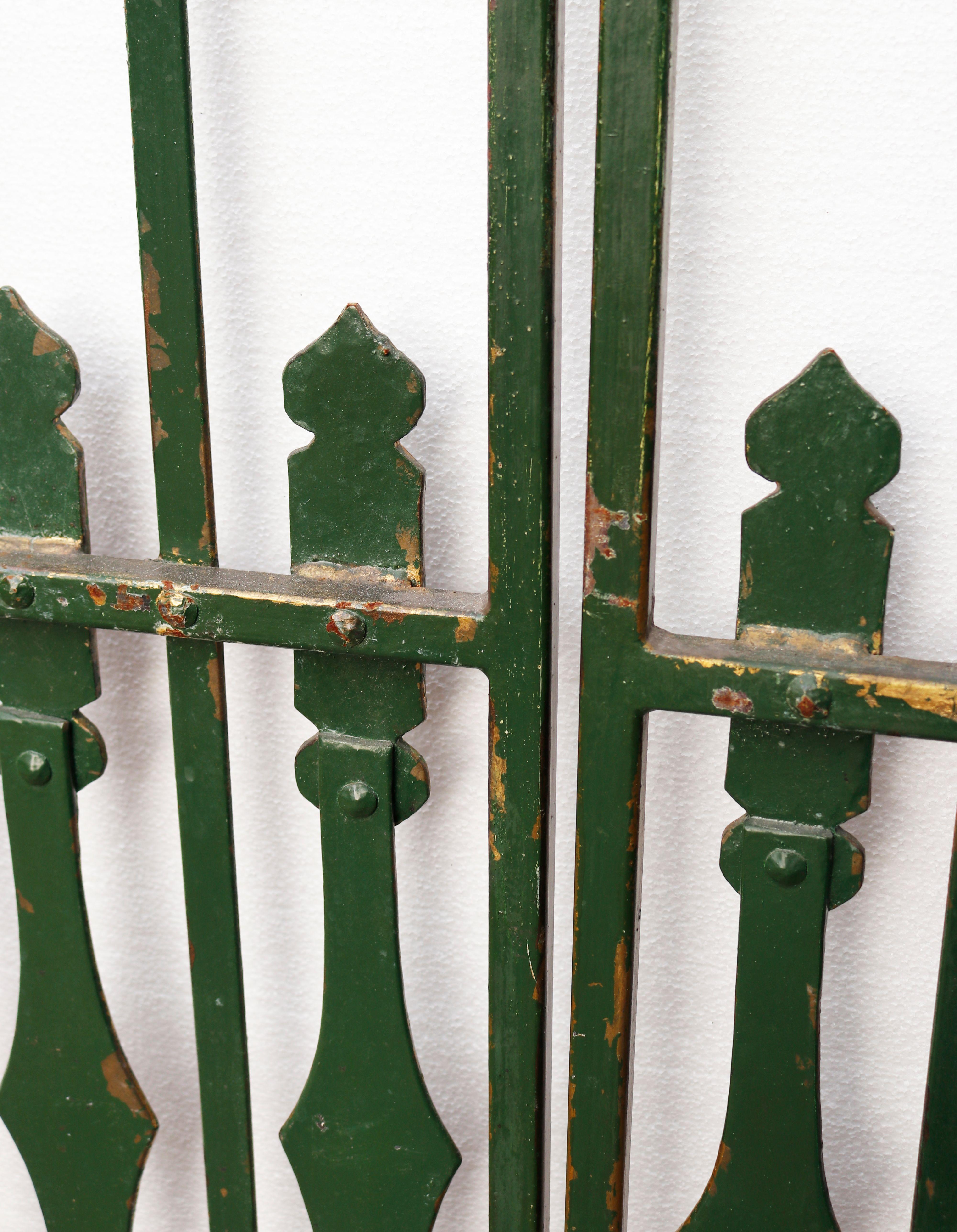 Set of Reclaimed Iron Gates. These are painted to simulate bronze. We have a second pair available.

Additional Dimensions

For an opening of approx. 83 cm