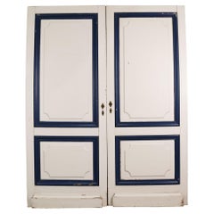 Pair of Reclaimed Painted Double Doors