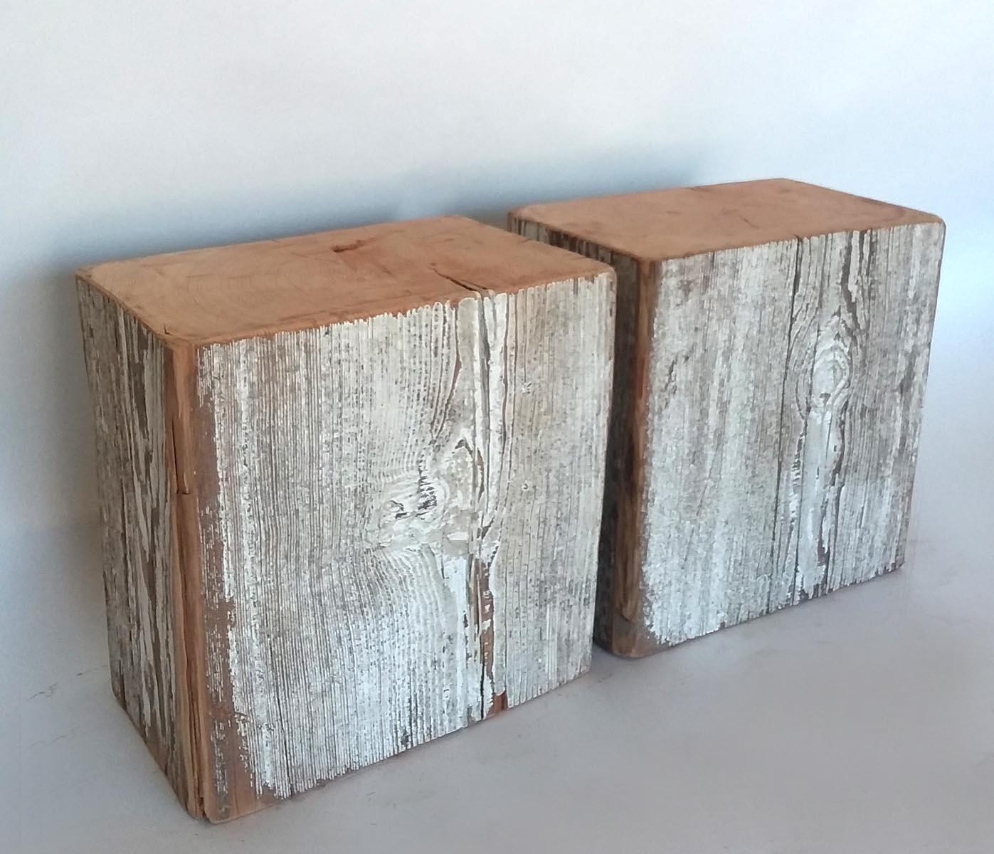 reclaimed wood side tables