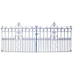 Pair of Reclaimed Wrought Iron Driveway Gates