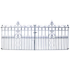 Pair of Reclaimed Wrought Iron Driveway Gates