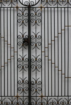 Pair of Reclaimed Wrought Iron Driveway or Entrance Gates