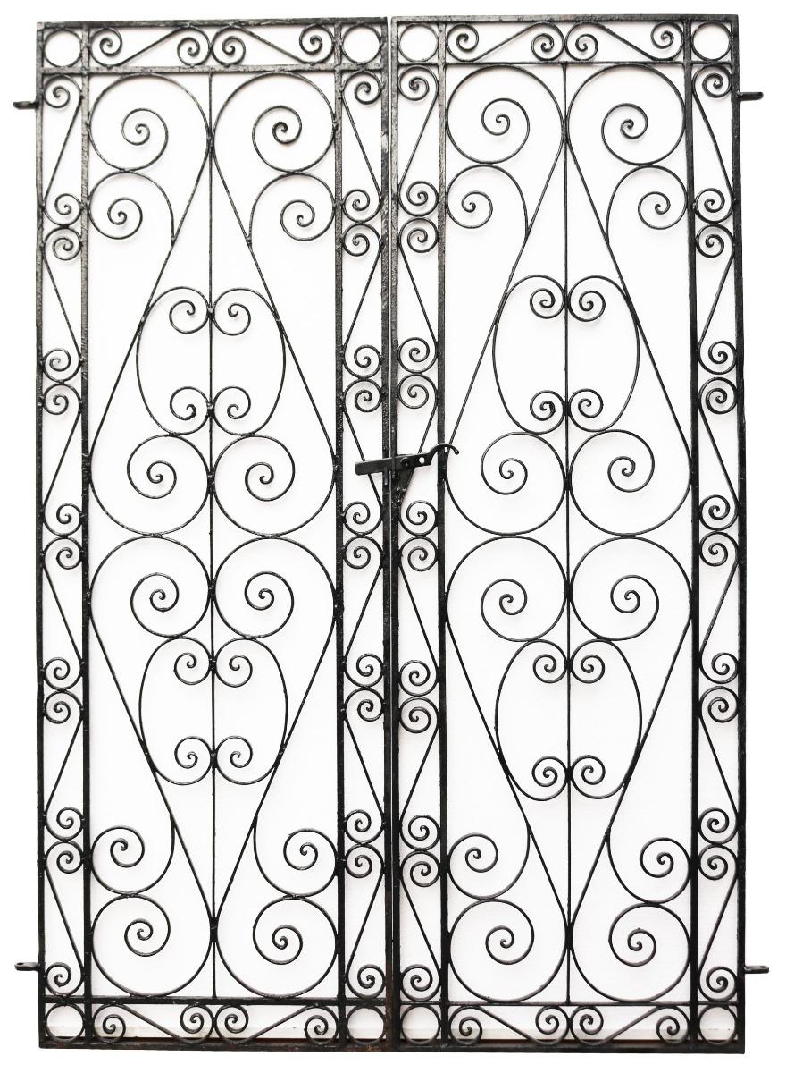 A set of tall wrought iron pedestrian gates salvaged from a property in Gloucestershire.

Additional dimensions:

For an opening of approximately 147 cm.