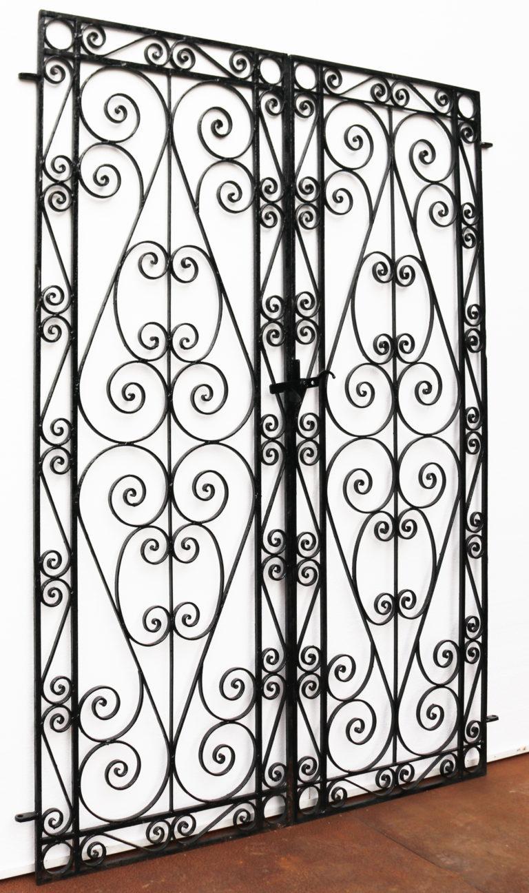 20th Century Pair of Reclaimed Wrought Iron Gates For Sale