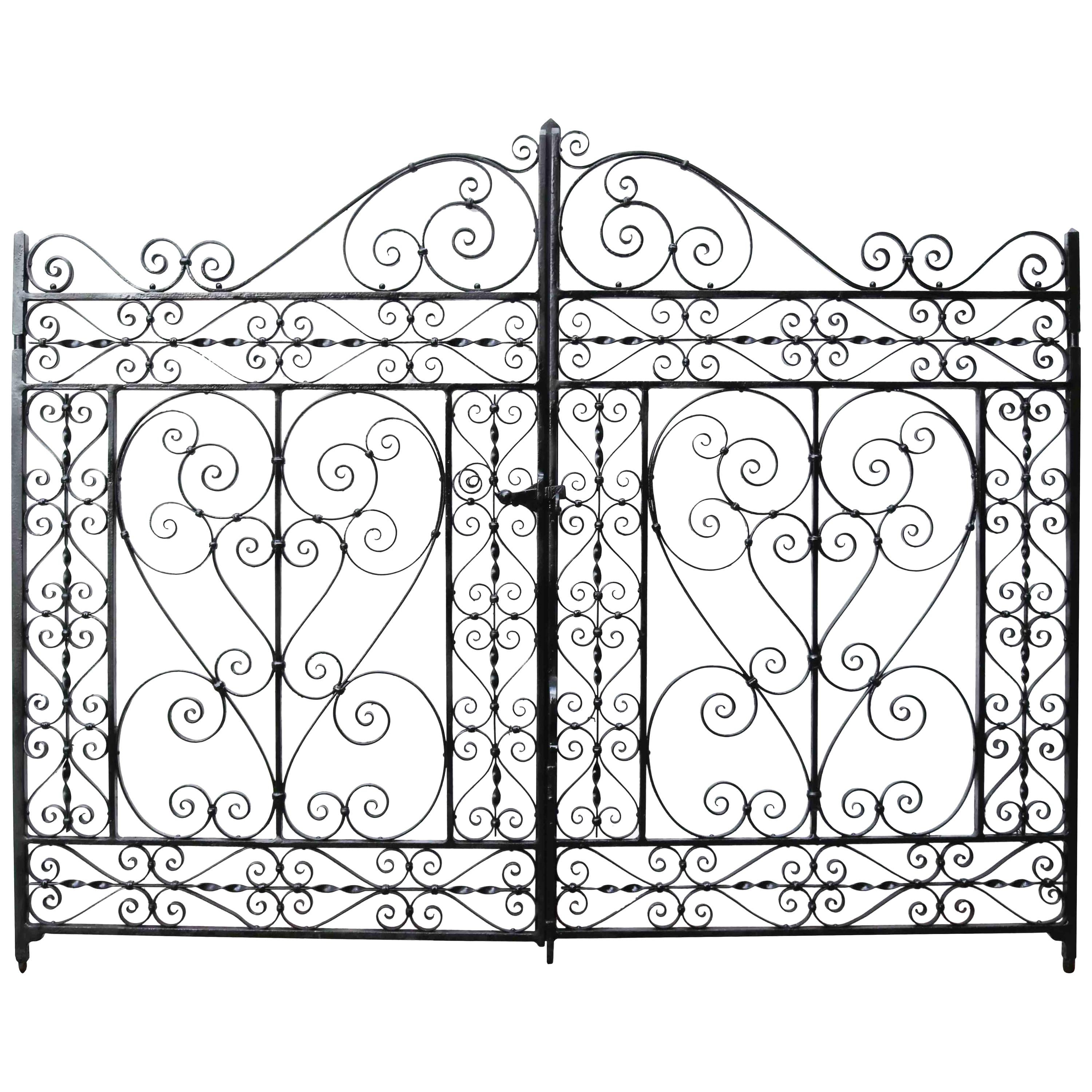 Pair of Reclaimed Wrought Iron Gates