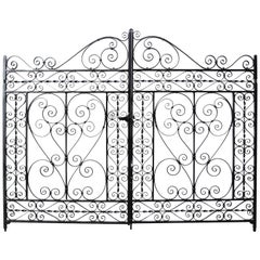 Vintage Pair of Reclaimed Wrought Iron Gates