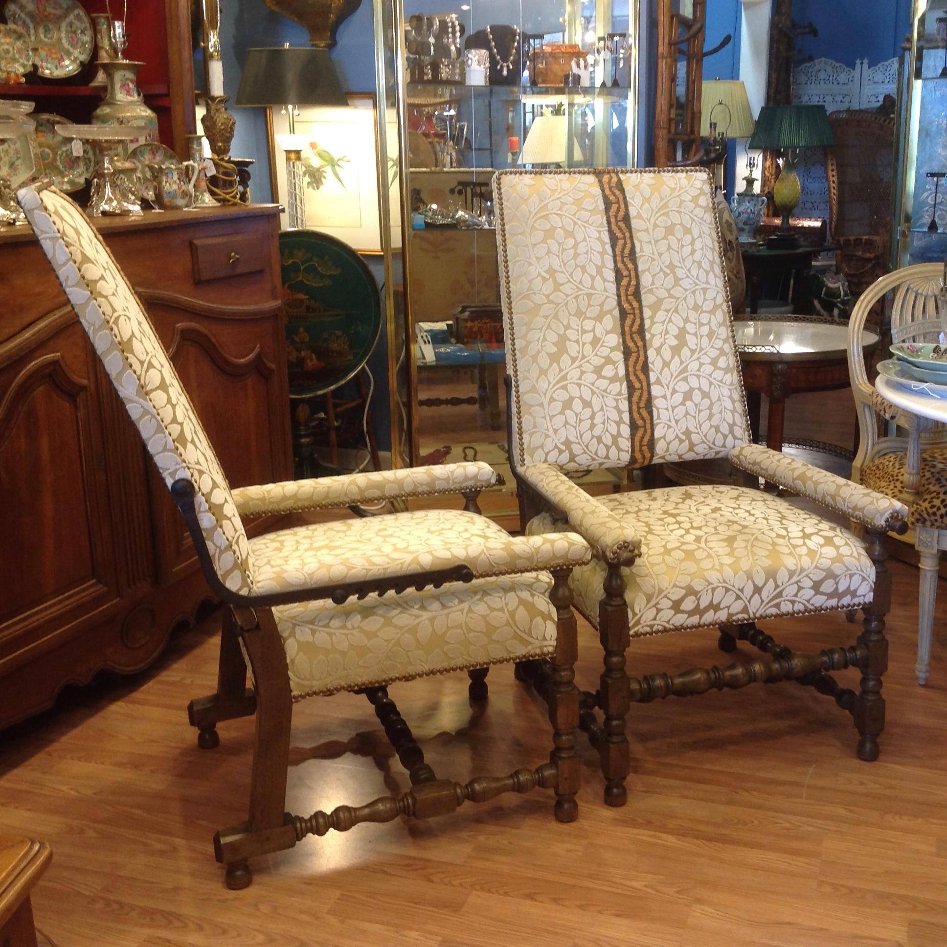 20th Century Pair of Reclining Plantation Chairs
