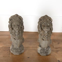 Pair of Reconstituted Stone Lions