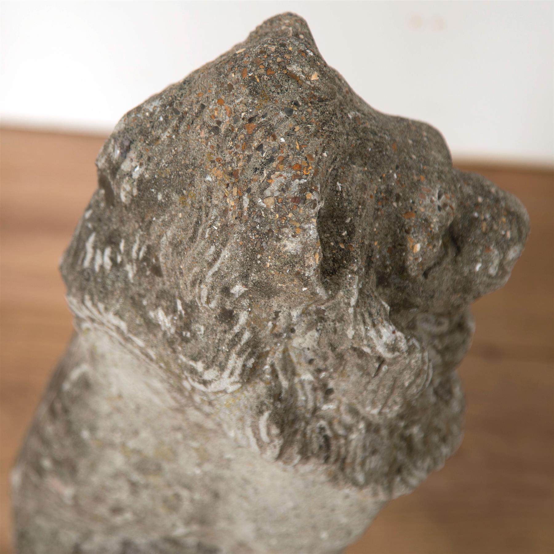 20th Century Pair of Reconstituted Stone Lions