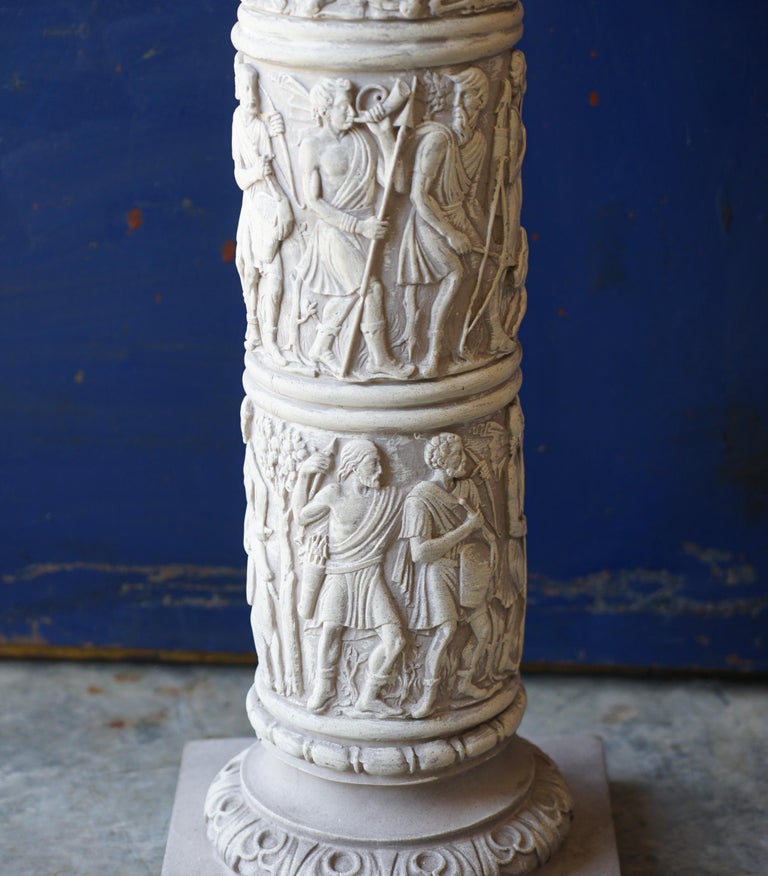 Pair of Reconstituted Stone Roman Style Cast Pillars Display Jardinière