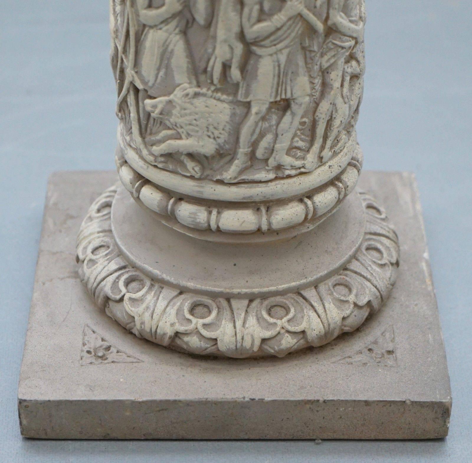 Pair of Reconstituted Stone Roman Style Cast Pillars Display Jardiniere Stand 3