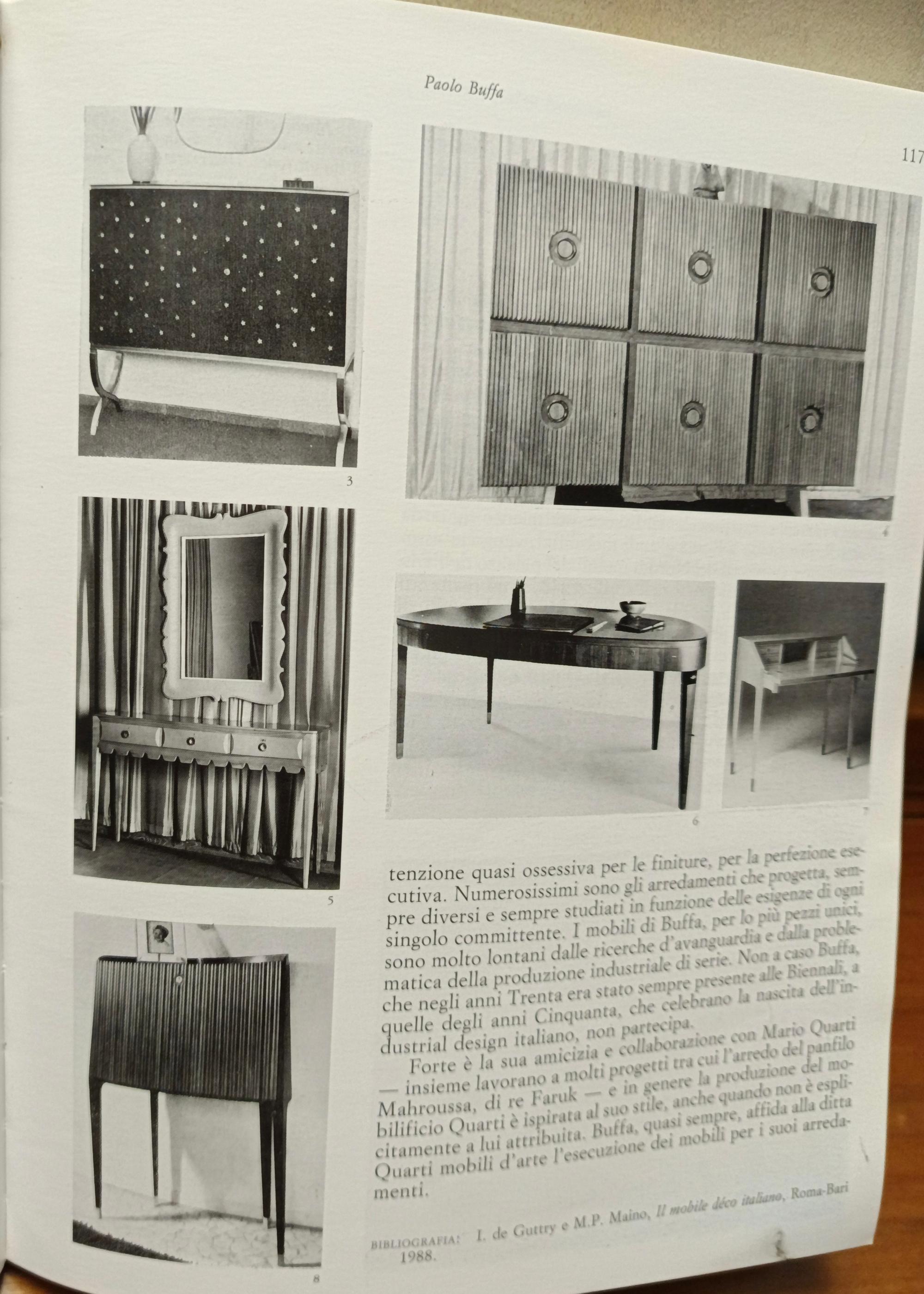 Pareja de espejos rectangulares de pared de madera lacada en marfil de Paolo Buffa, Italia en venta 5