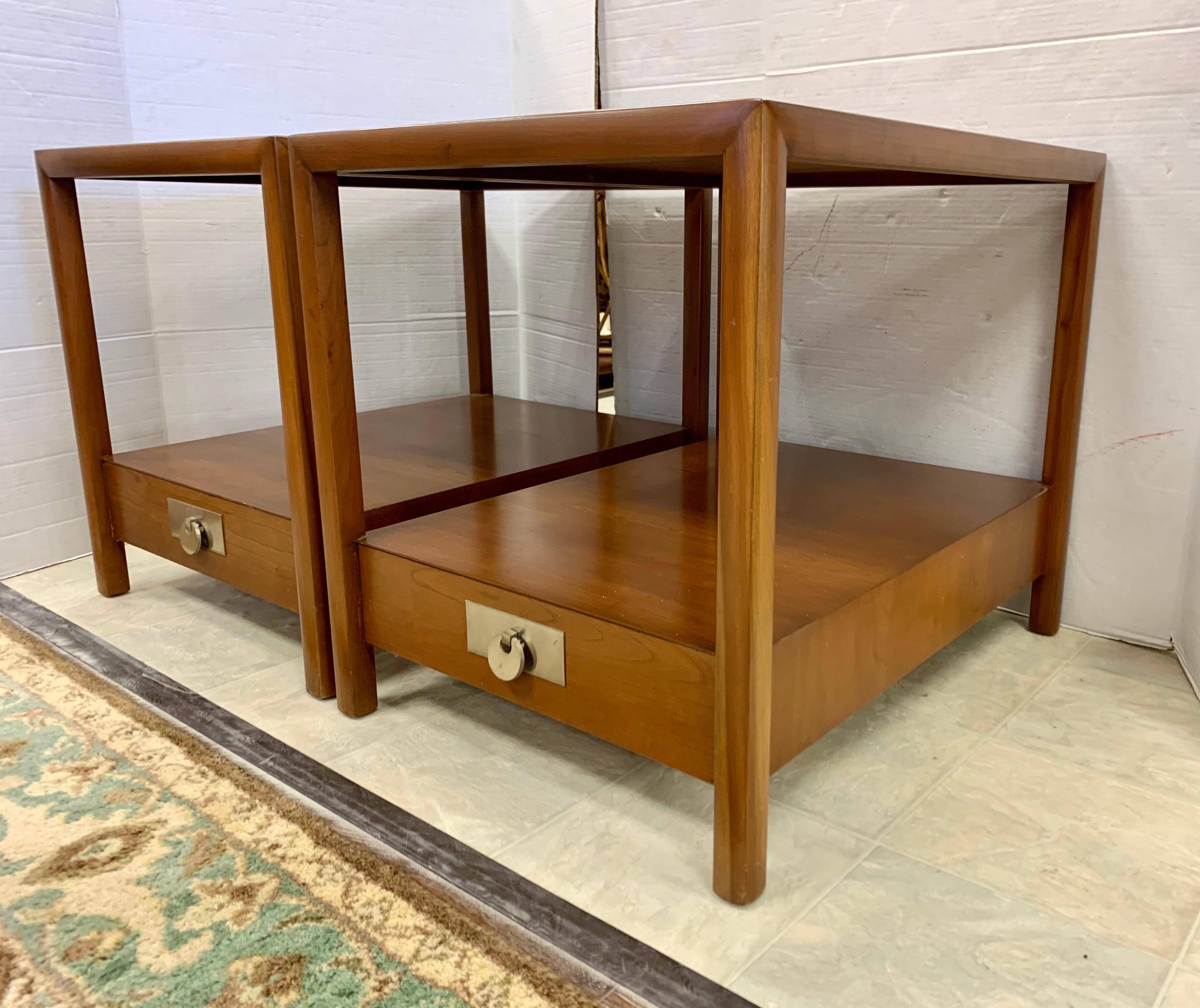 20th Century Pair of Rectangular Lamp Tables by Michael Taylor for Baker Furniture New World