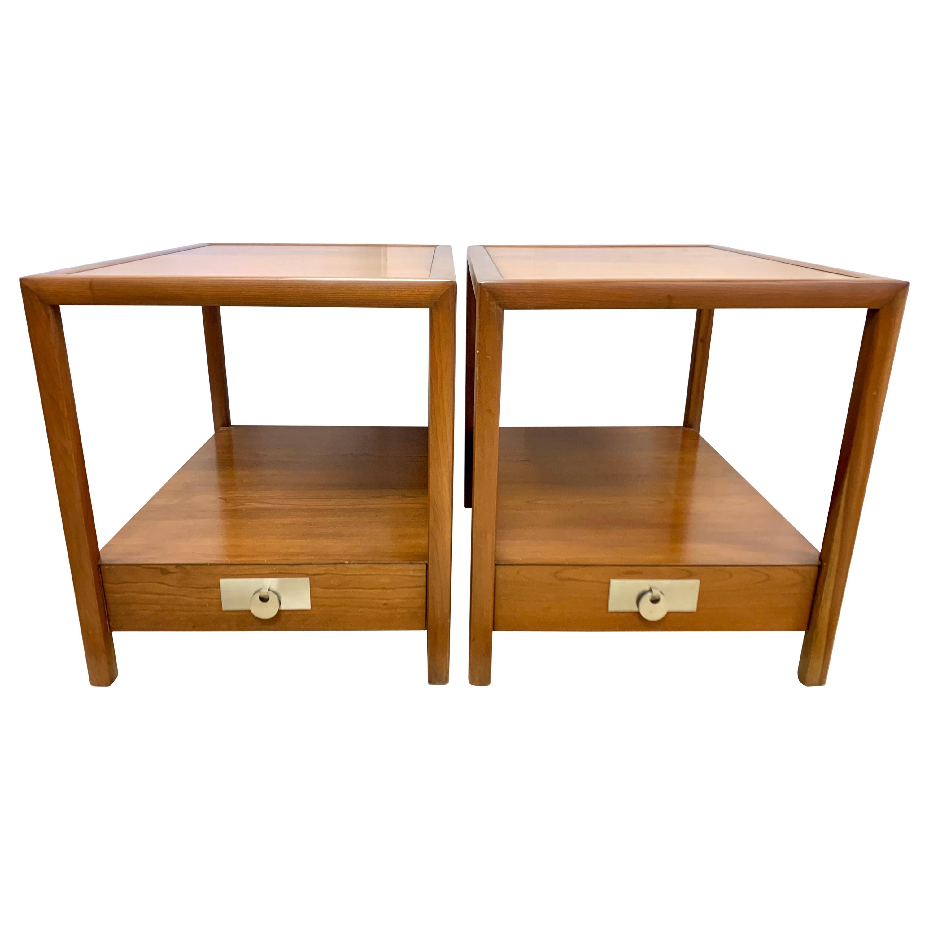 Pair of Rectangular Lamp Tables by Michael Taylor for Baker Furniture New World