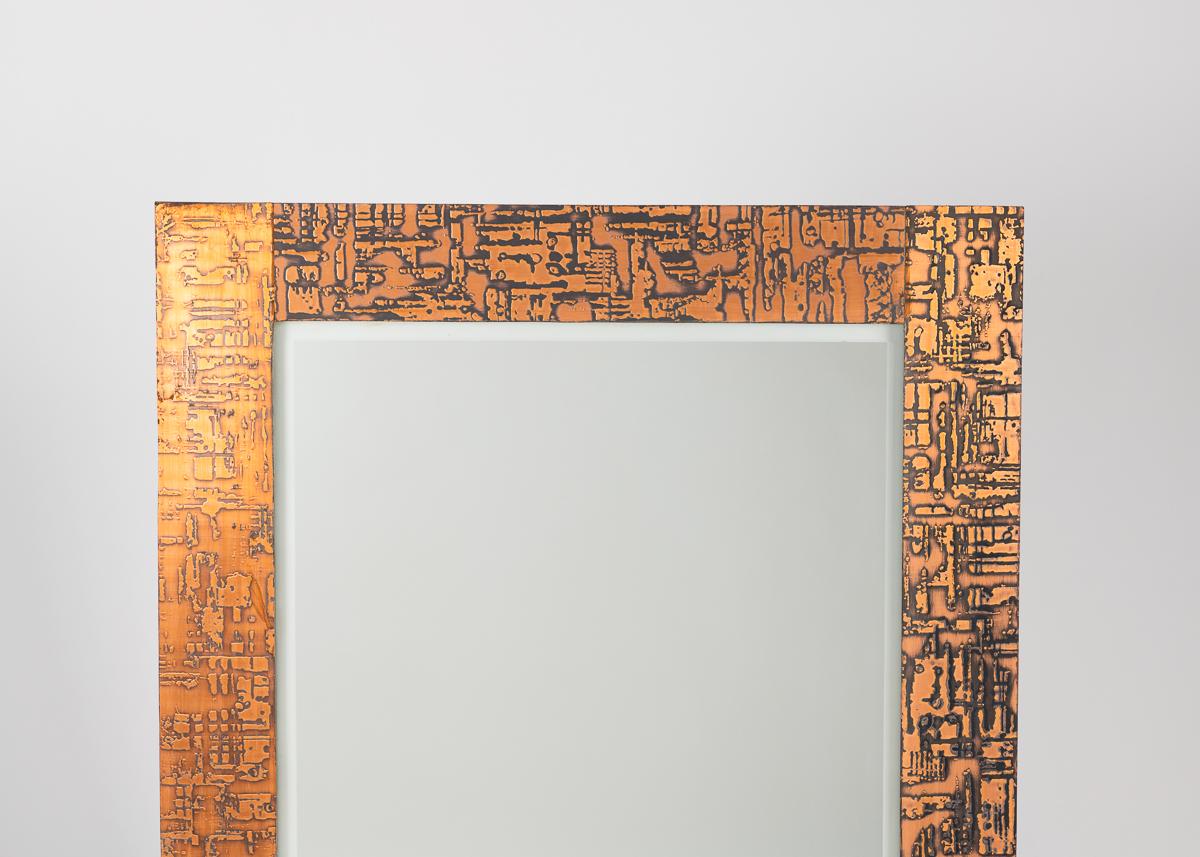Moderne Paire de miroirs modernistes rectangulaires, France, datant d'environ 1970 en vente