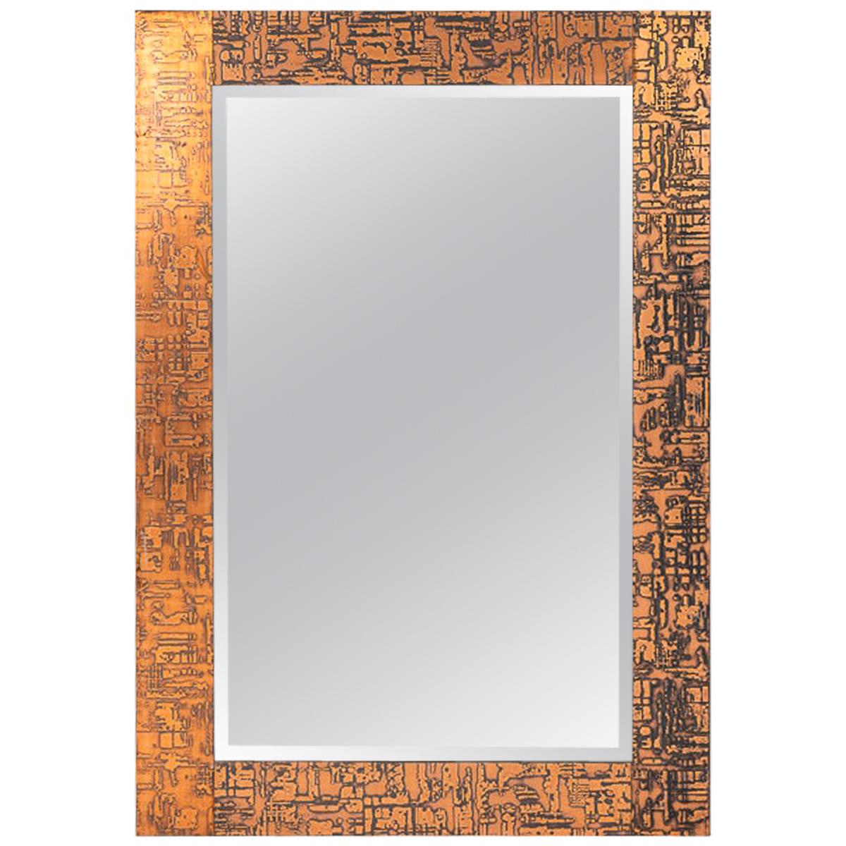 Pair of Rectangular Modernist Mirrors, France, circa 1970s