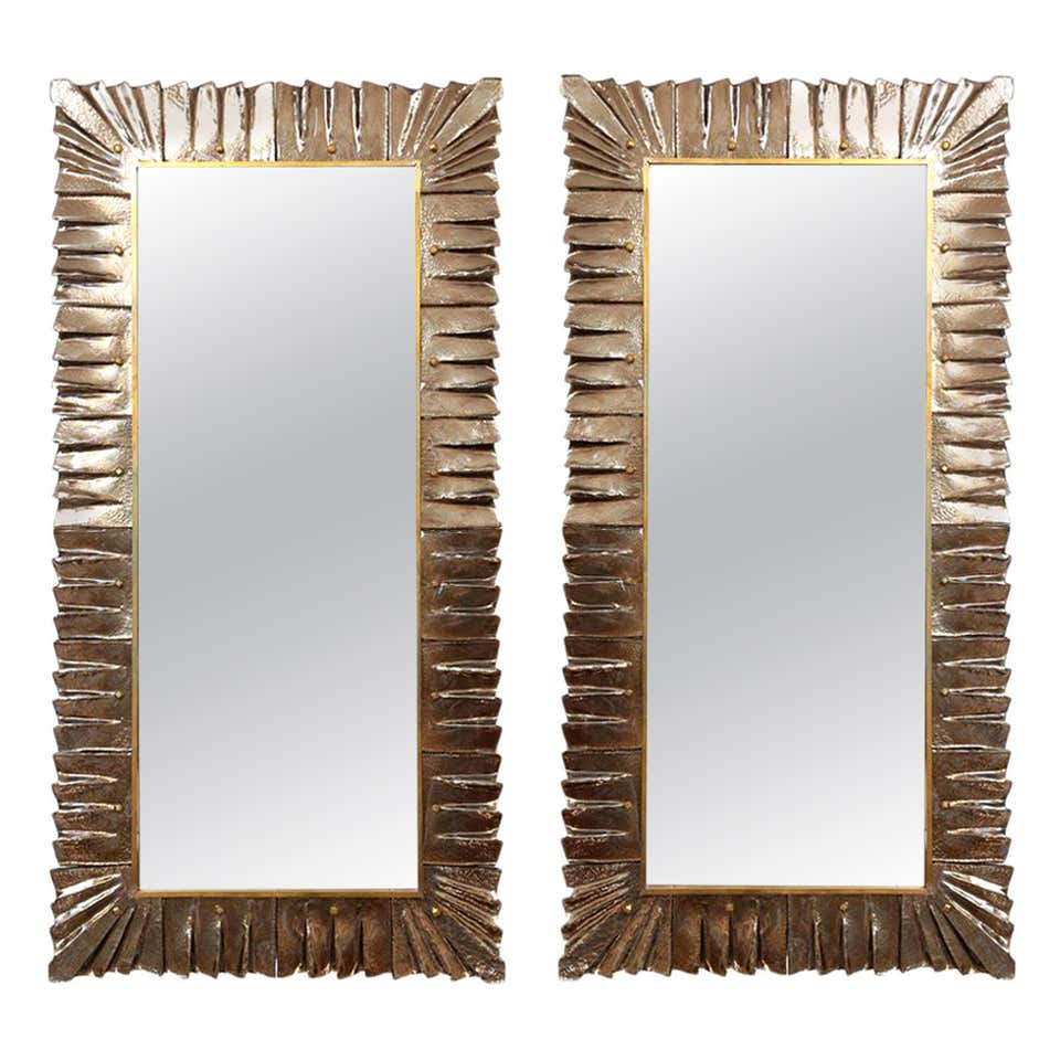 Santi Rectangular Murano Glass Mirror For Sale at 1stDibs