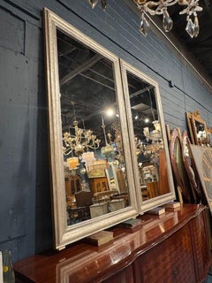 Pair of Rectangular Silver Louis Philippe Mirrors