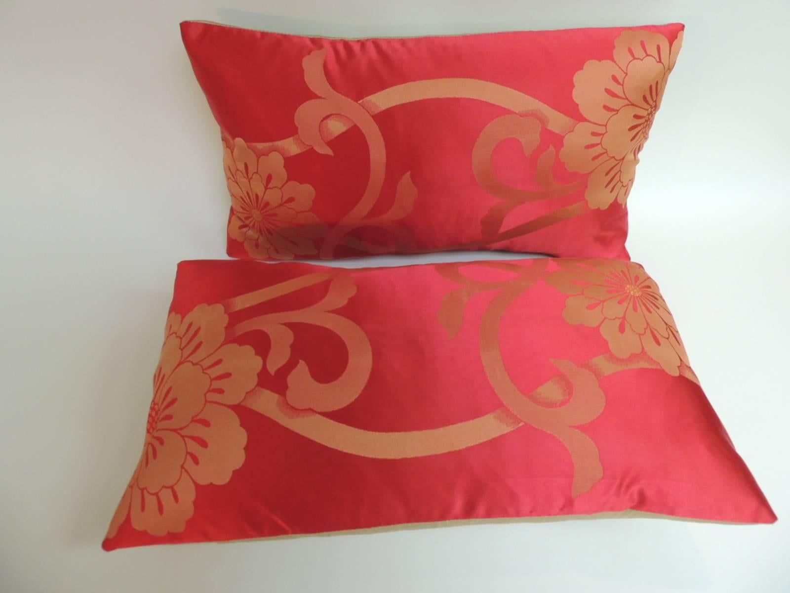 red and gold pillows