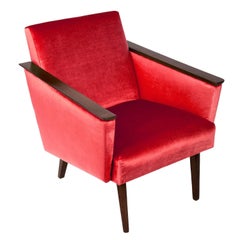 Pair of Red Armchairs, 1960s, DDR, Germany