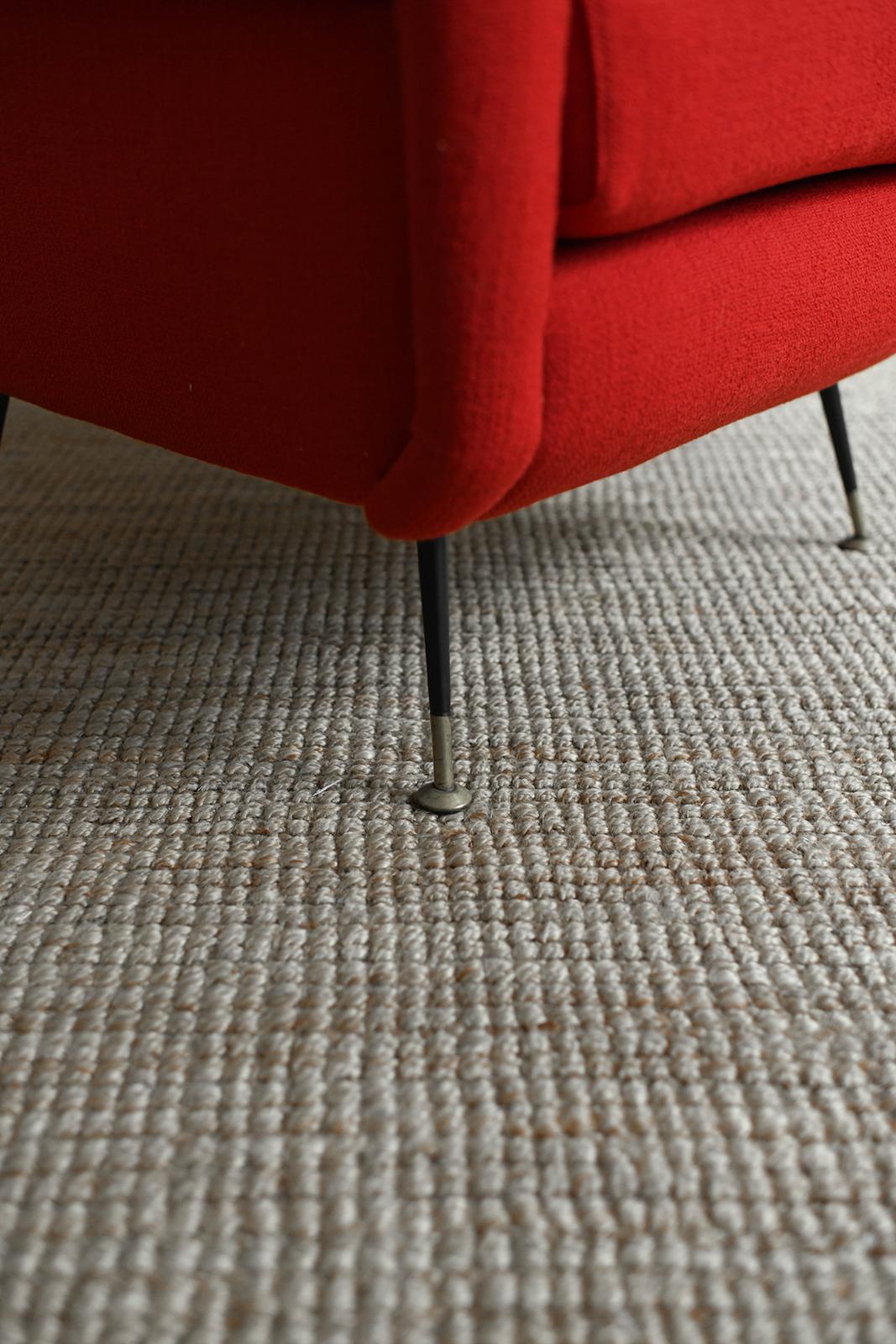Pareja de sillones rojos al estilo de Gio Ponti, años 50 en venta 5