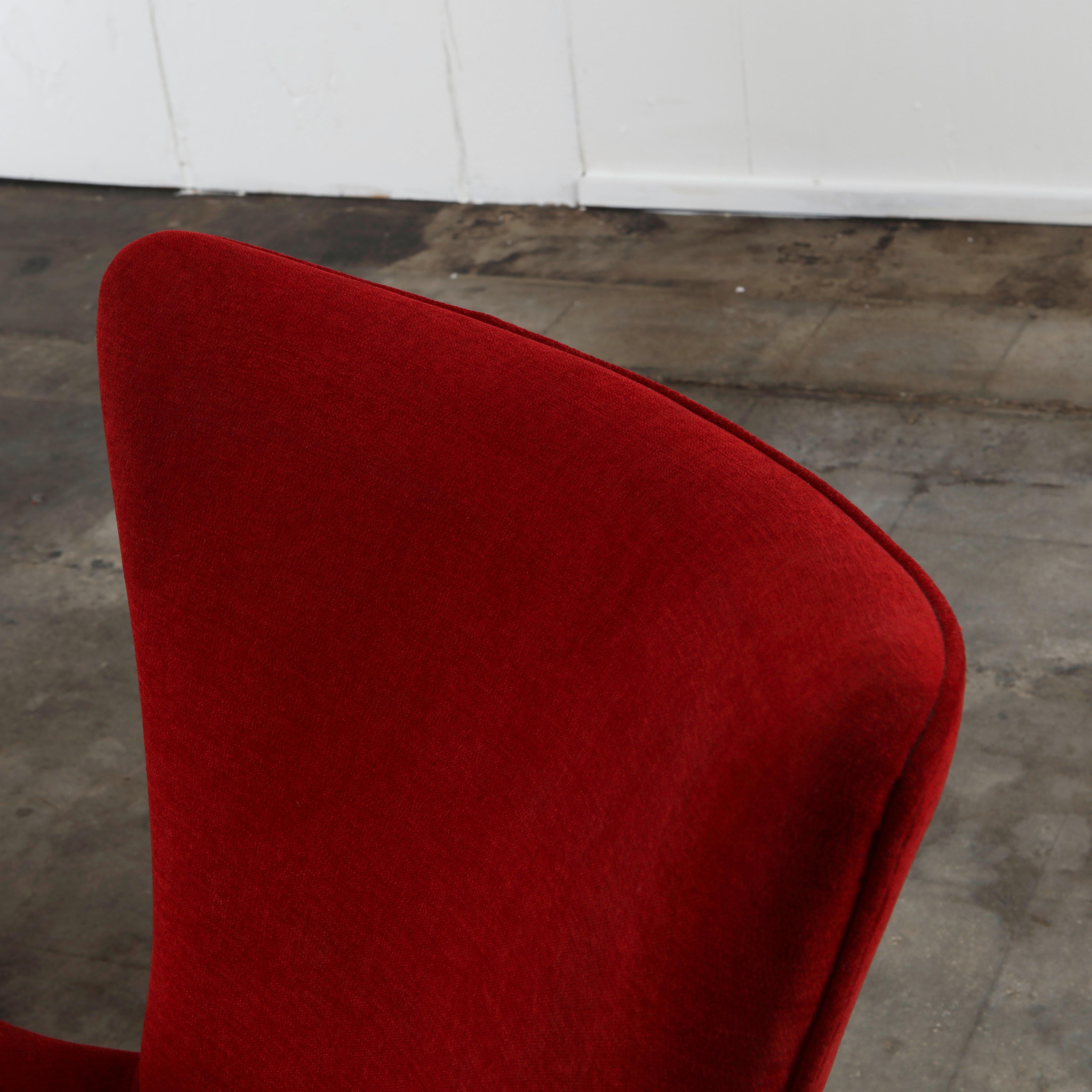 Pair of Red Armchairs in the Style of Paolo Buffa, 1960s For Sale 7