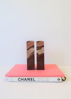 Pair of Red Burgundy Marble Sculptures or Bookends