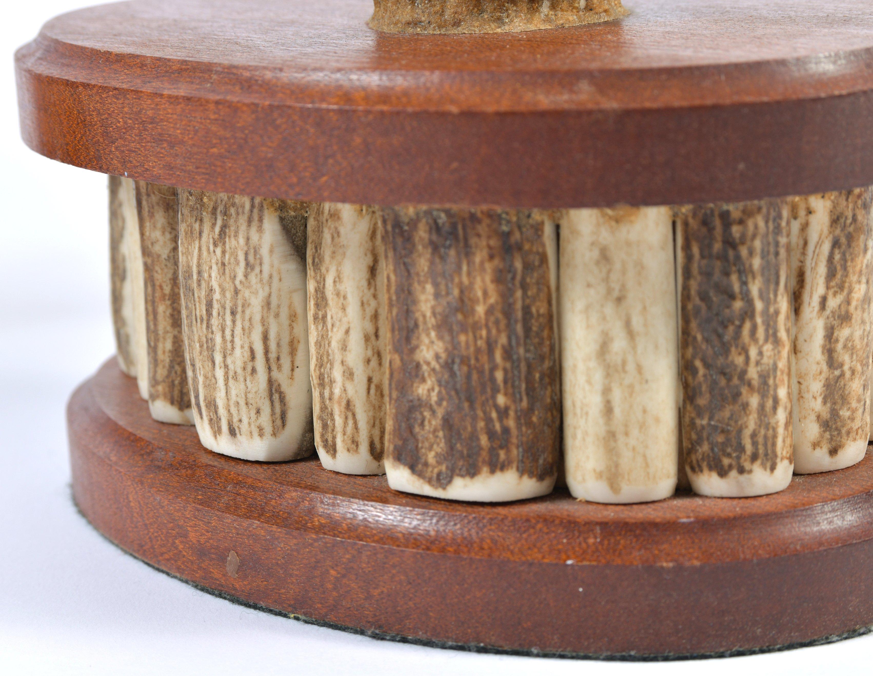 Pair of Red Deer Antler Candlesticks 2