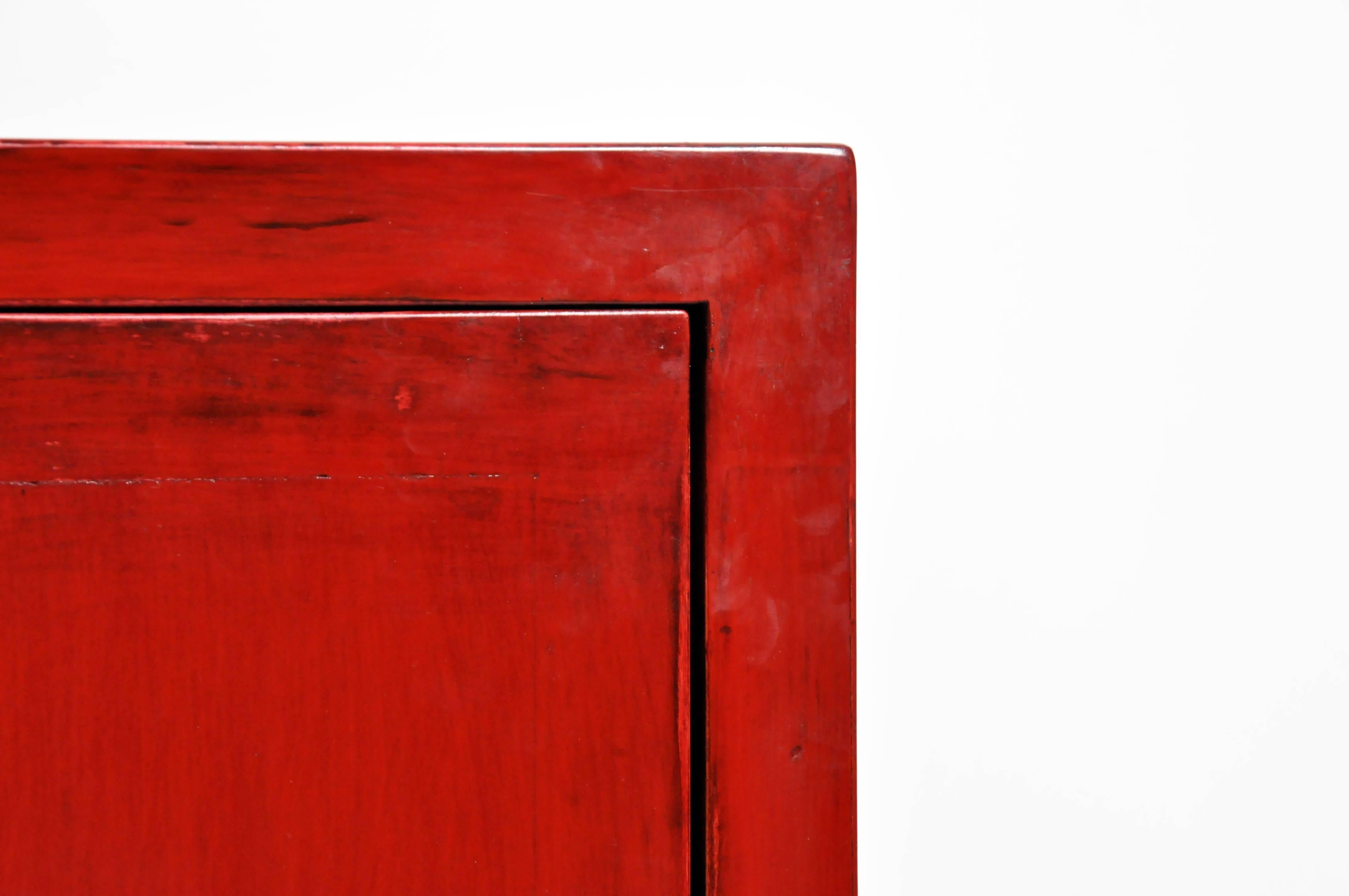 Pair of Red Lacquered Chinese Side Chests 11