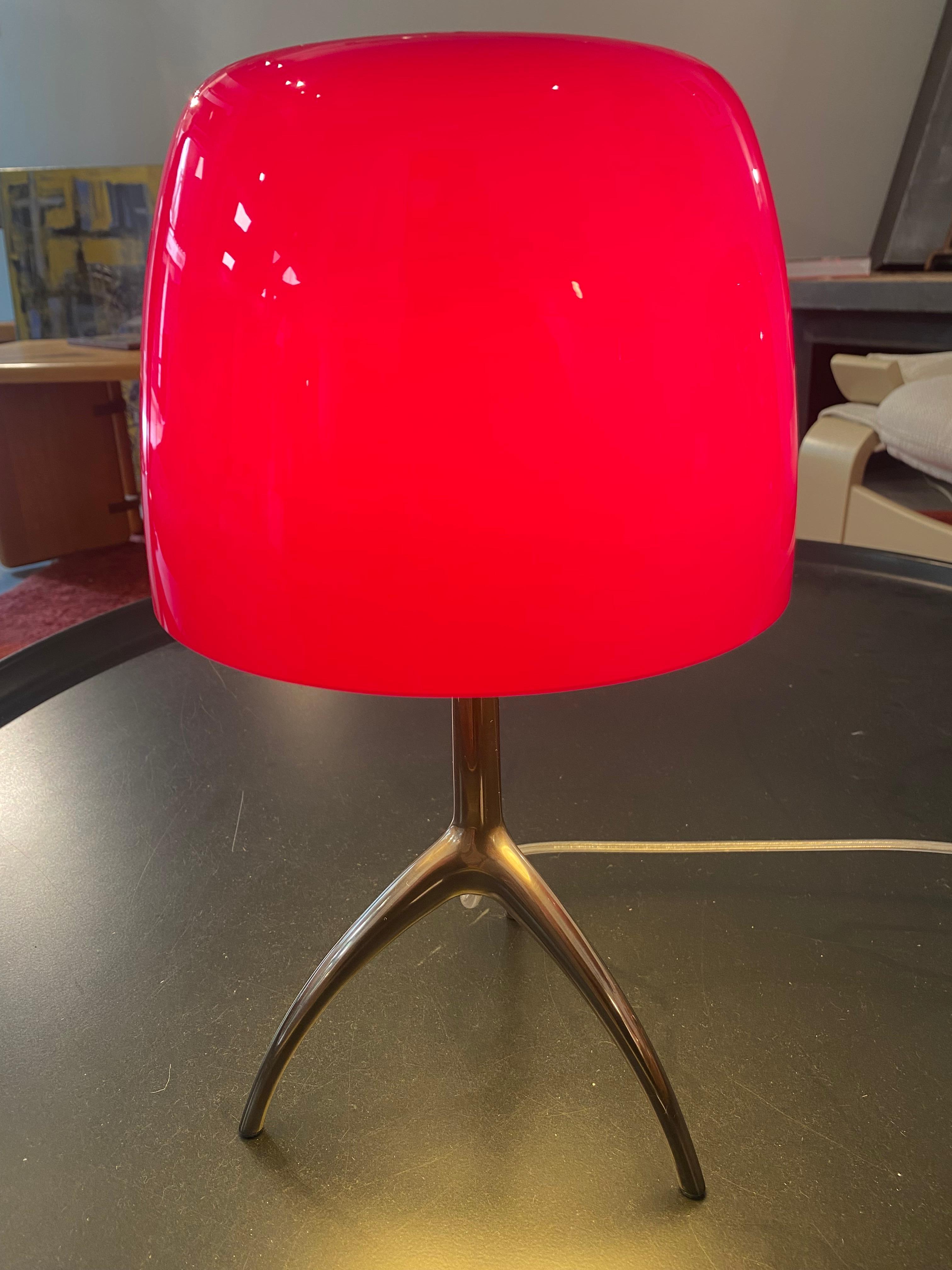 Pair of red lamps Rodolfo Dordoni  