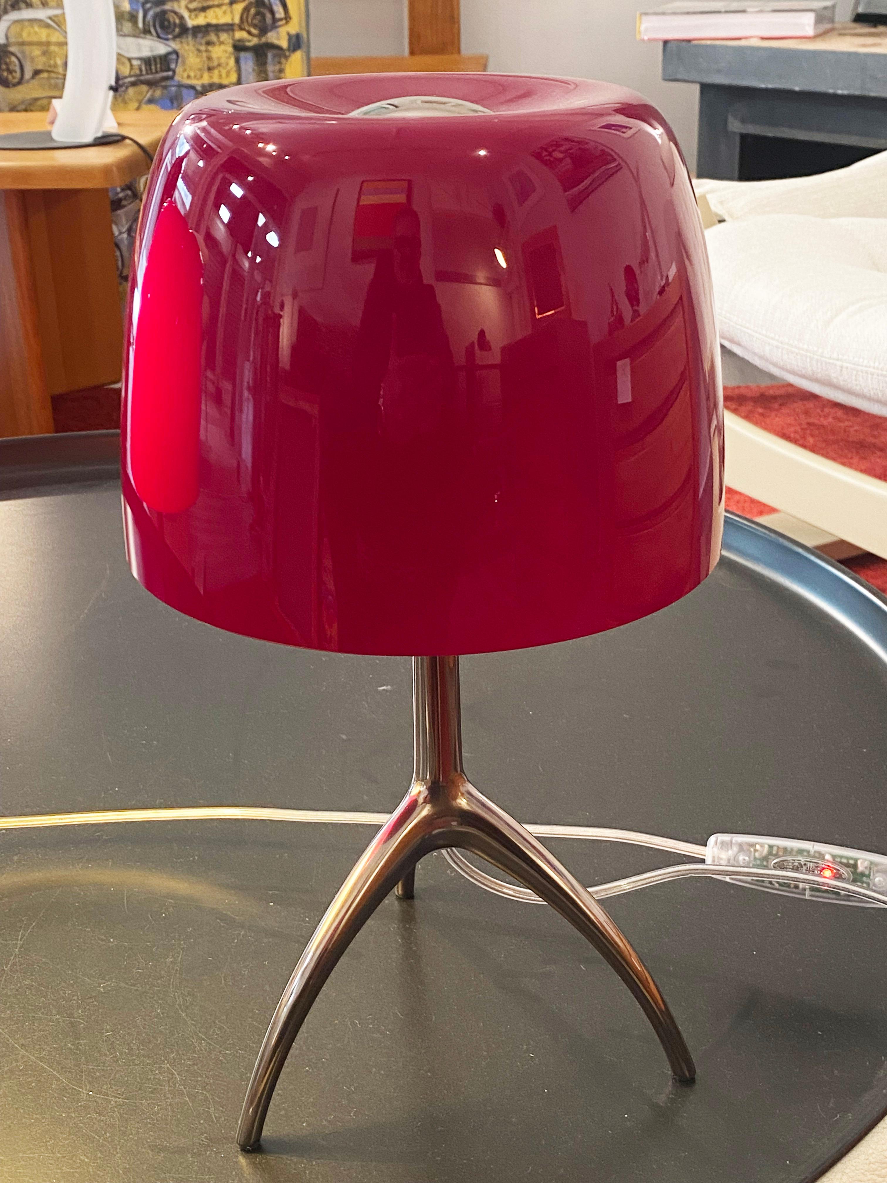 Late 20th Century Pair of red lamps Rodolfo Dordoni  