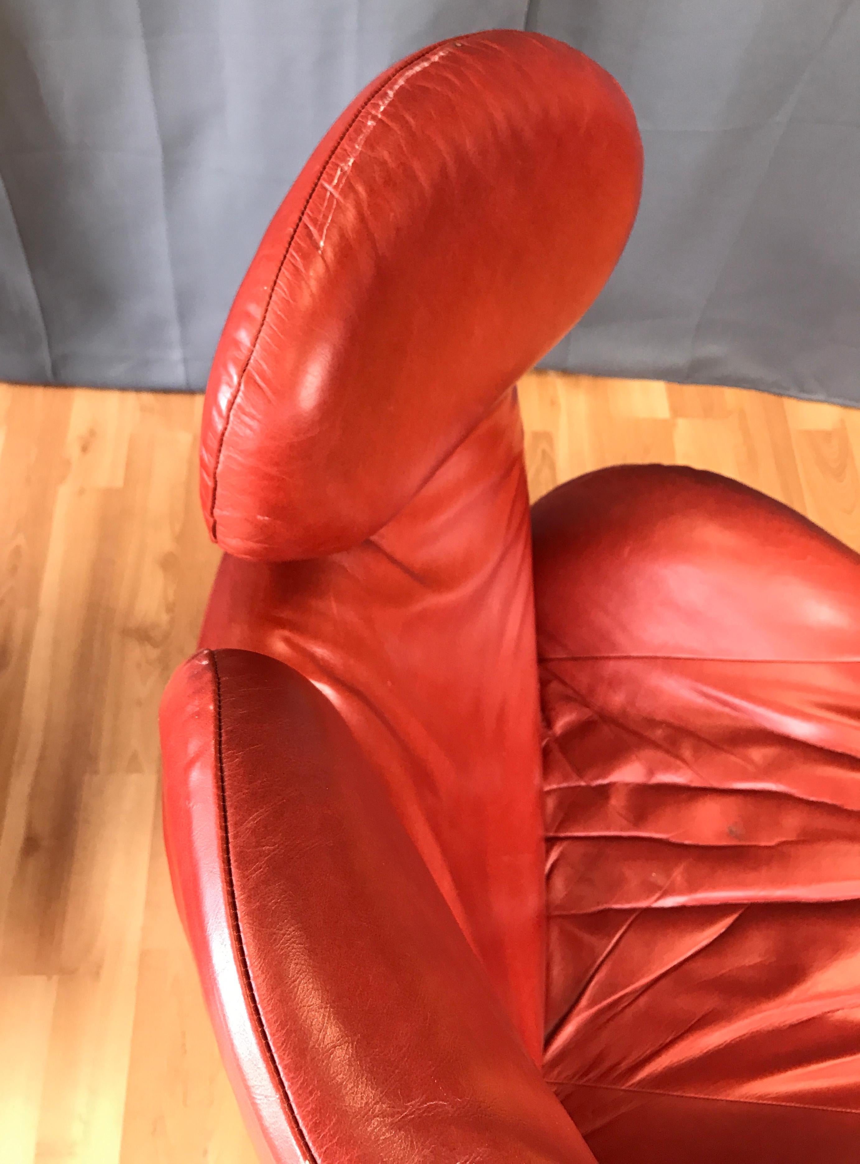 Pair of Toshiyuki Kita for Cassina Wink Convertible Leather Lounge Chairs 5