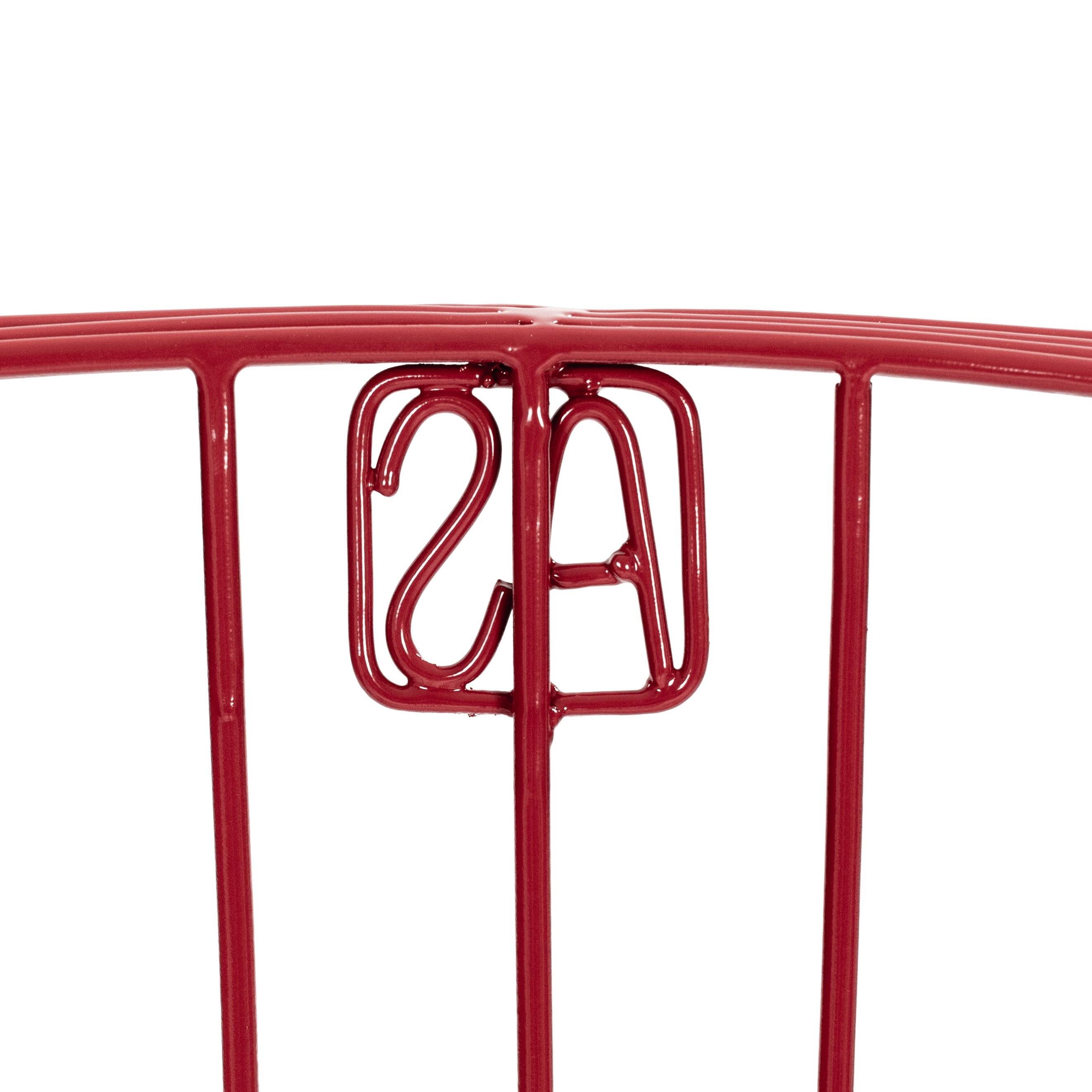 Paire de fauteuils italiens modernes rouges en construction soudée par A. Spazzapan 2005 en vente 6